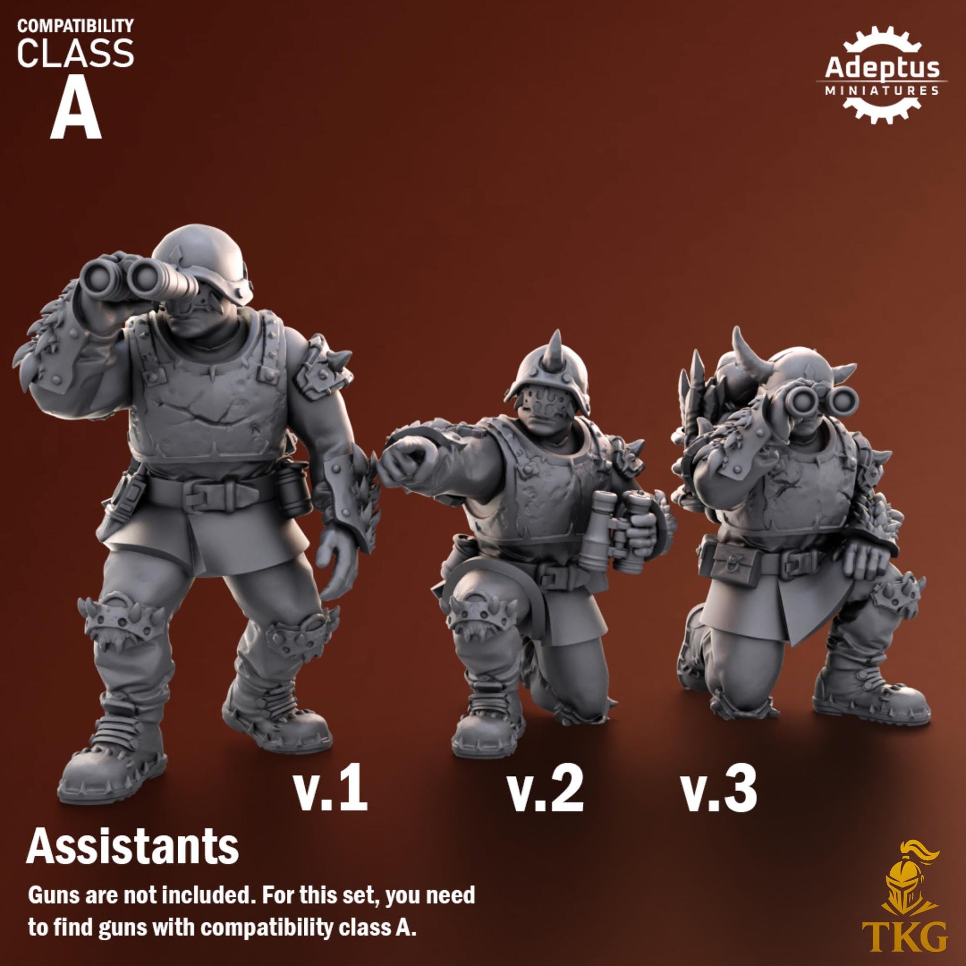 Twisted Horde Heavy Weapons Operators by Adeptus Miniatures | 3D printed Tabletop Miniatures