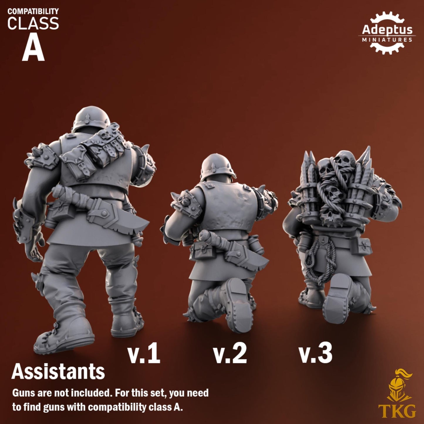Twisted Horde Heavy Weapons Operators by Adeptus Miniatures | 3D printed Tabletop Miniatures