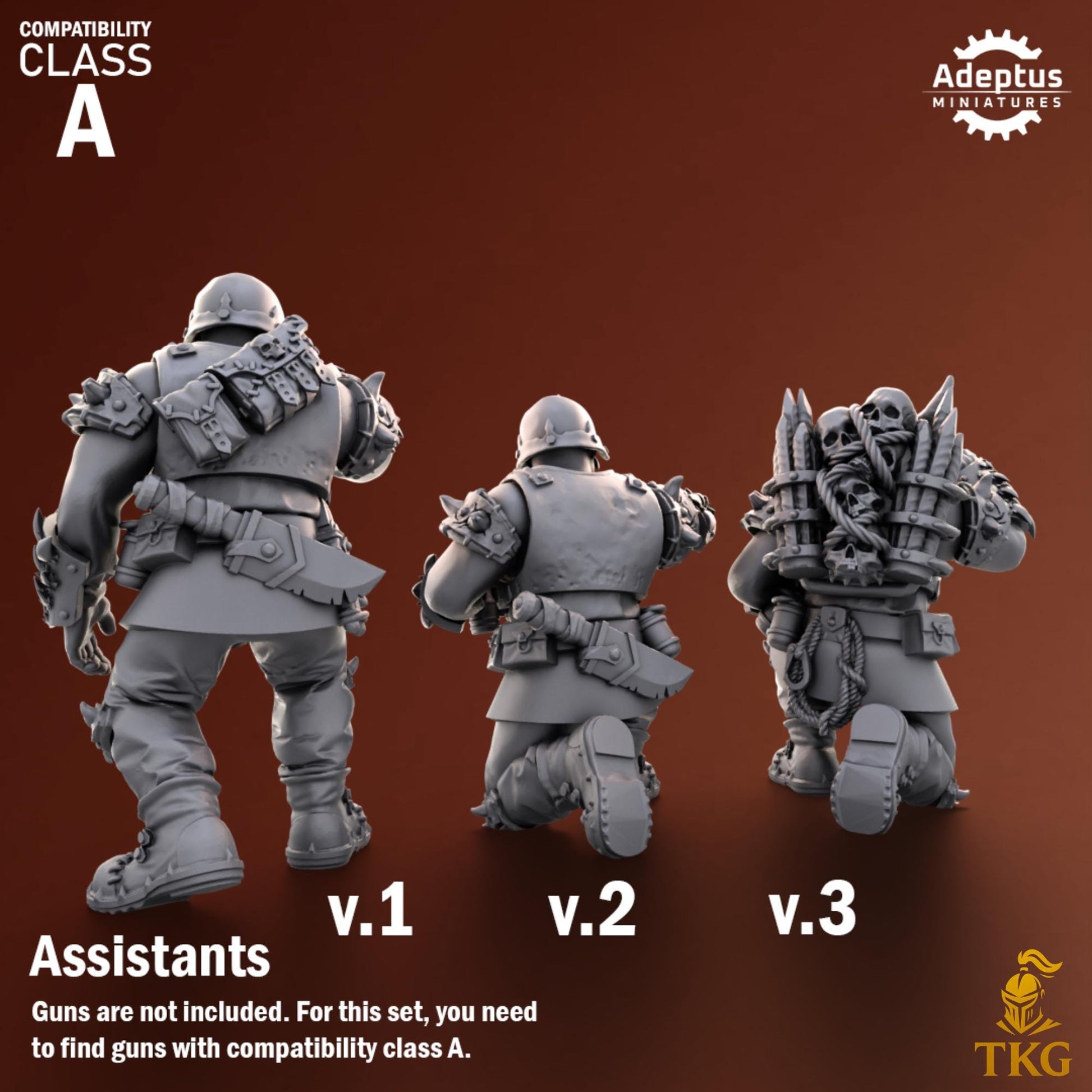 Twisted Horde Heavy Weapons Operators by Adeptus Miniatures | 3D printed Tabletop Miniatures