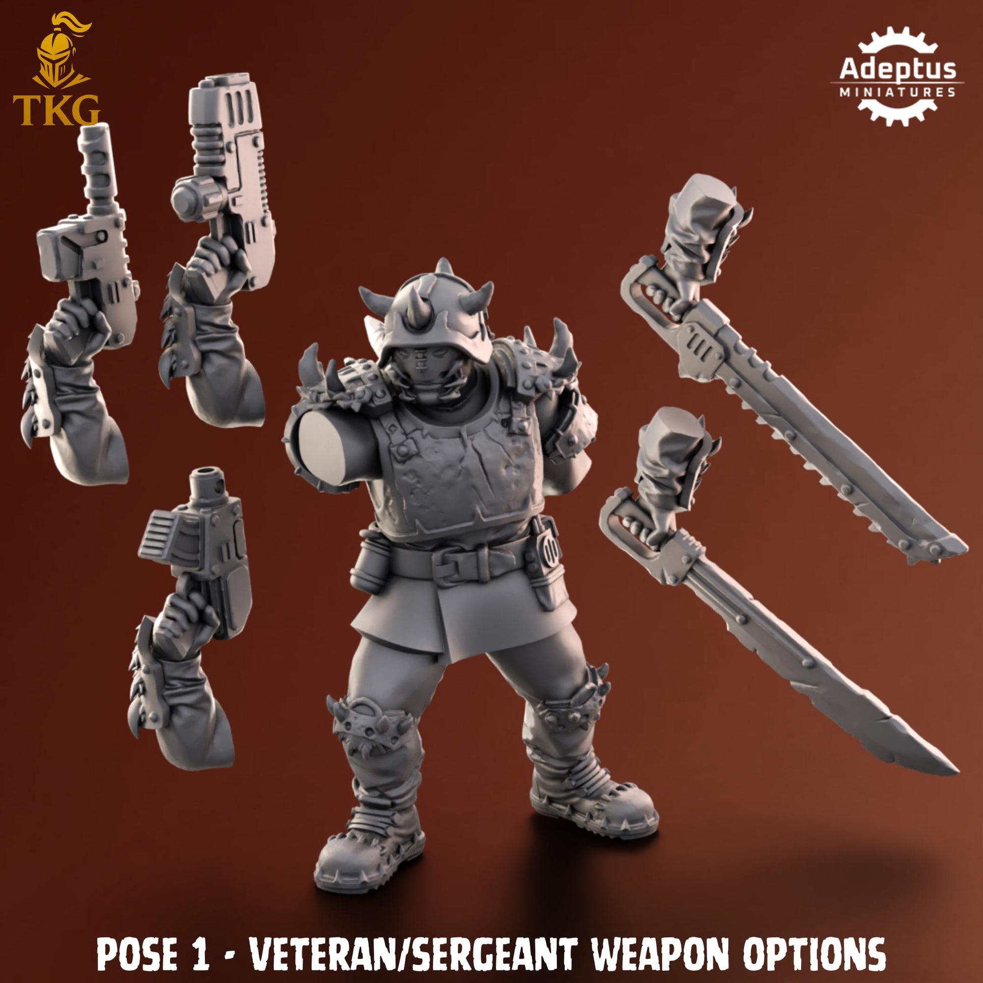 Twisted Horde Command Squad by Adeptus Miniatures | 3D printed Tabletop Miniatures
