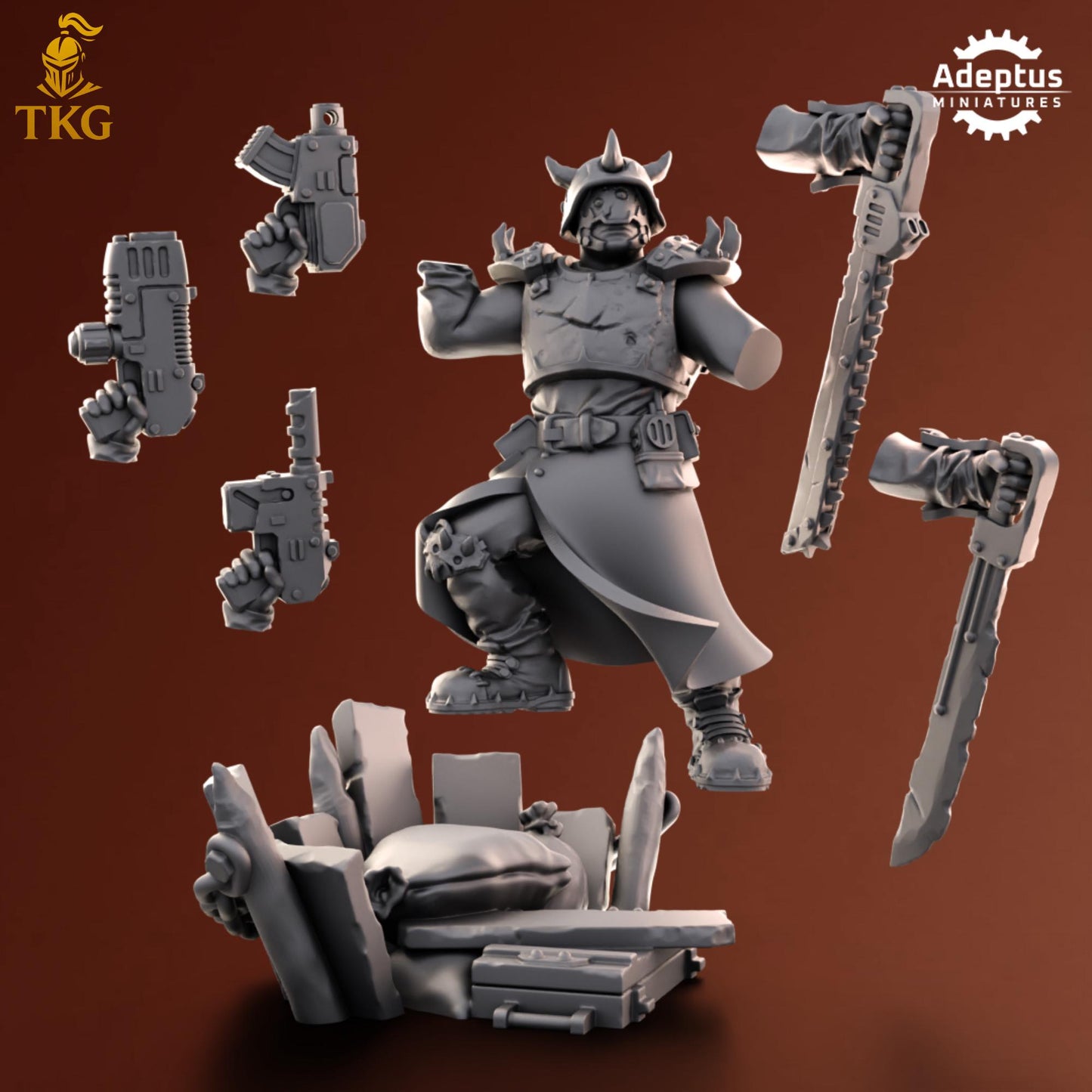 Twisted Horde Commander by Adeptus Miniatures | 3D printed Tabletop Miniatures