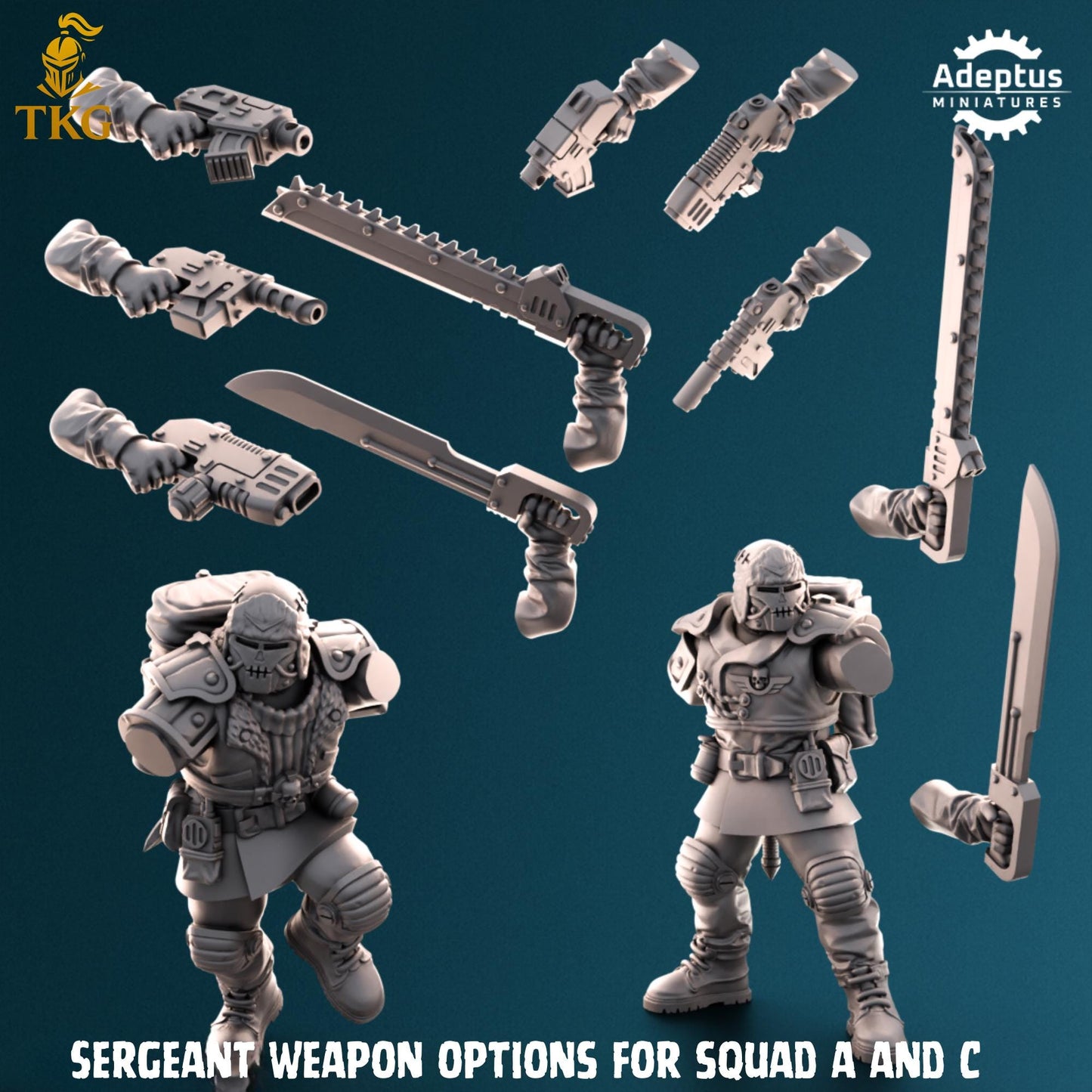 Winterline Forces Squad by Adeptus Miniatures | 3D printed Tabletop Miniatures