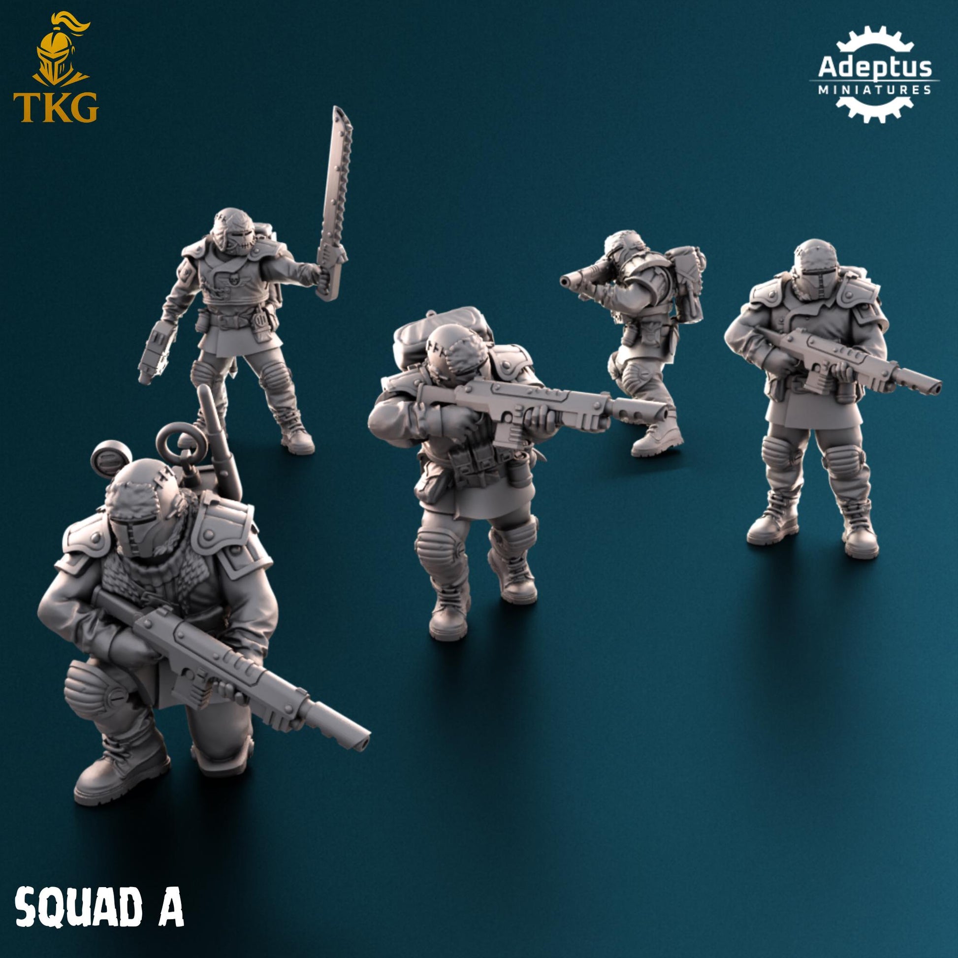 Winterline Forces Squad by Adeptus Miniatures | 3D printed Tabletop Miniatures