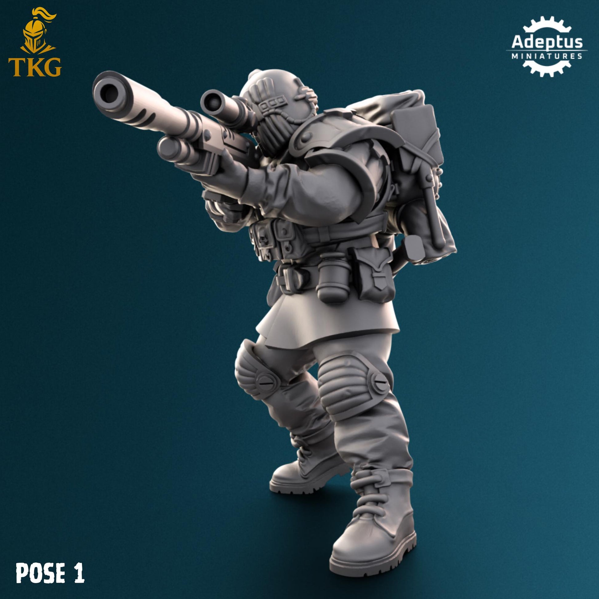 Winterline Forces Snipers by Adeptus Miniatures | 3D printed Tabletop Miniatures