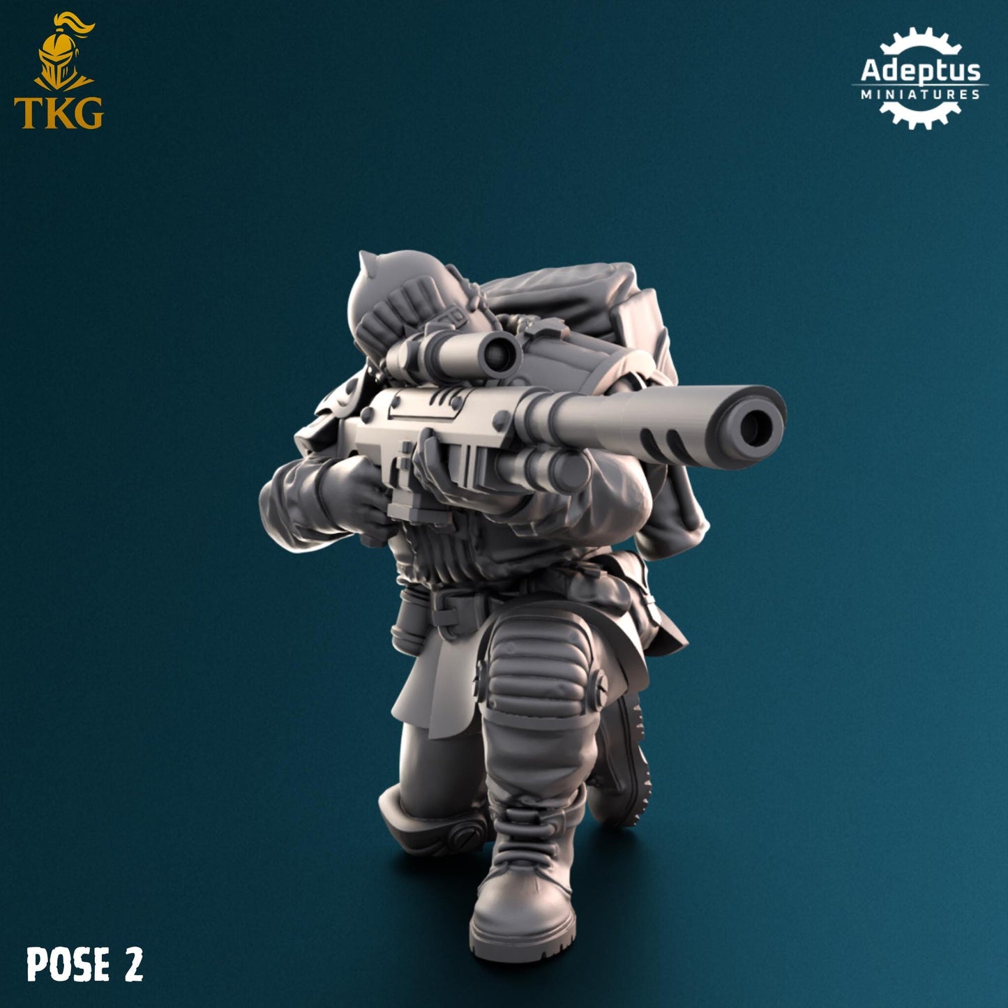 Winterline Forces Snipers by Adeptus Miniatures | 3D printed Tabletop Miniatures