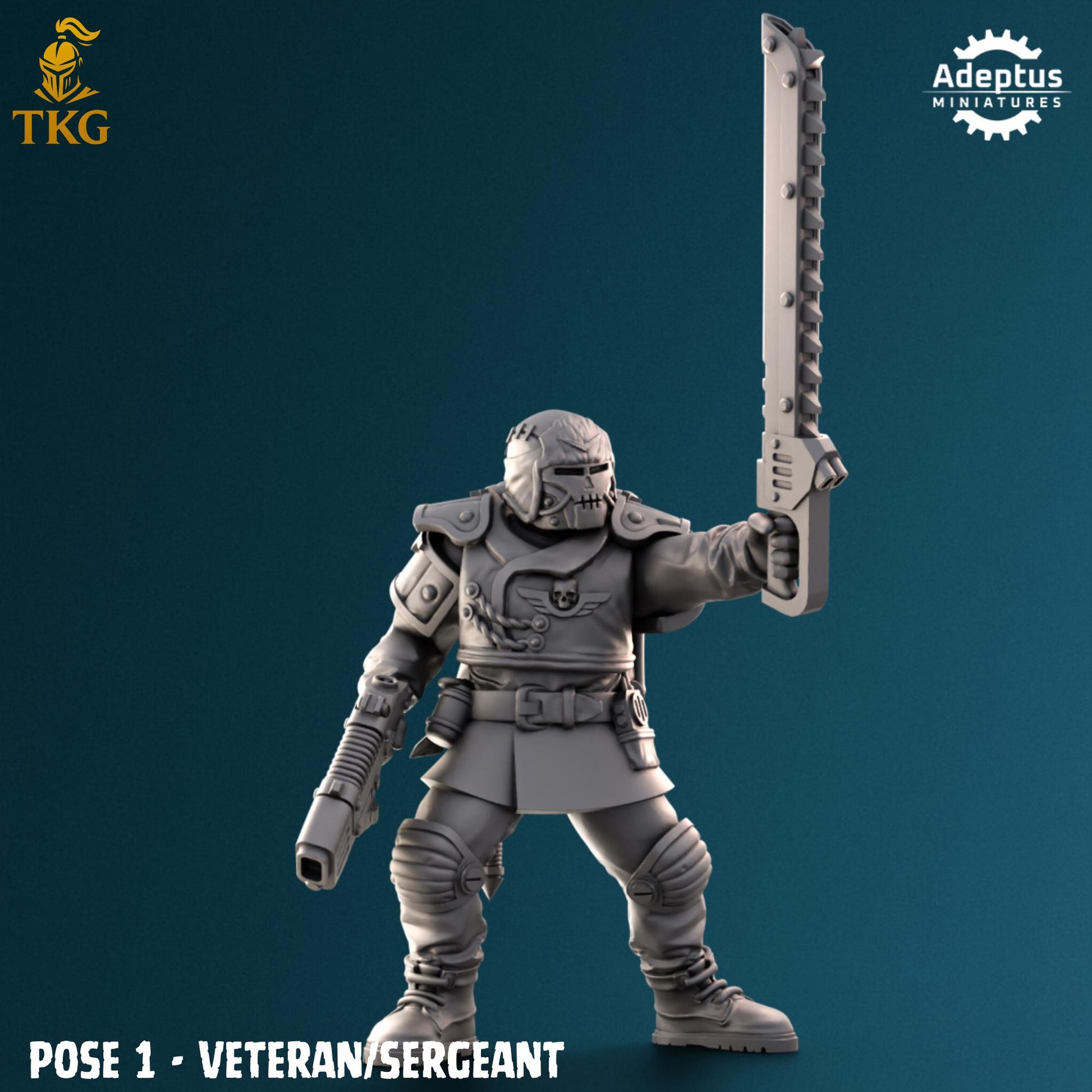 Winterline Forces Command Squad by Adeptus Miniatures | 3D printed Tabletop Miniatures