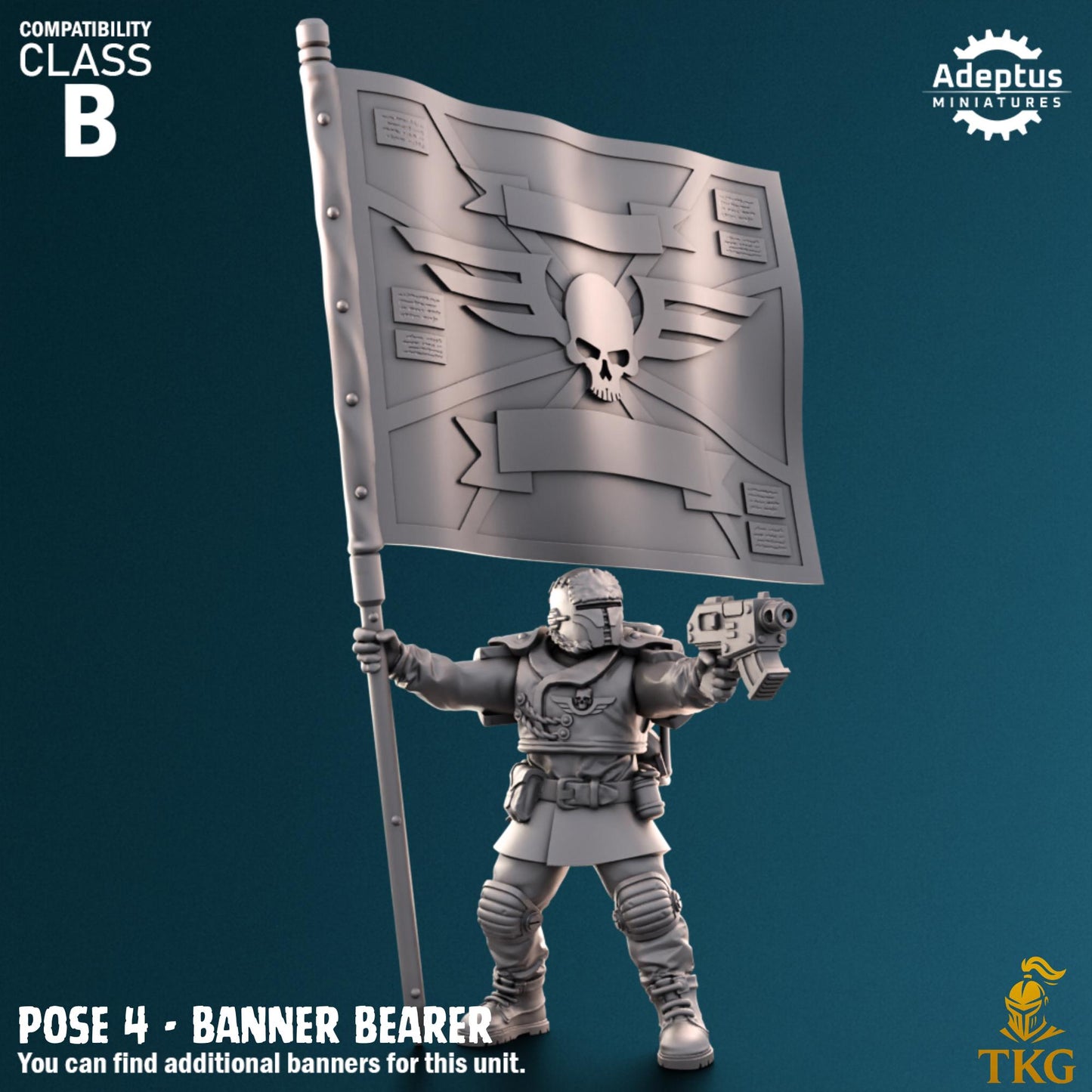 Winterline Forces Command Squad by Adeptus Miniatures | 3D printed Tabletop Miniatures