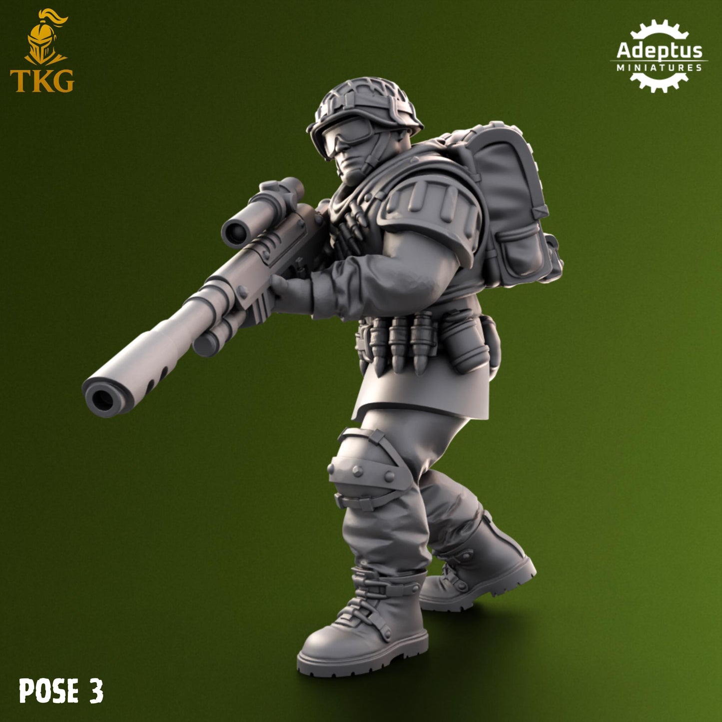 Shellcord Troopers Snipers by Adeptus Miniatures | 3D printed Tabletop Miniatures