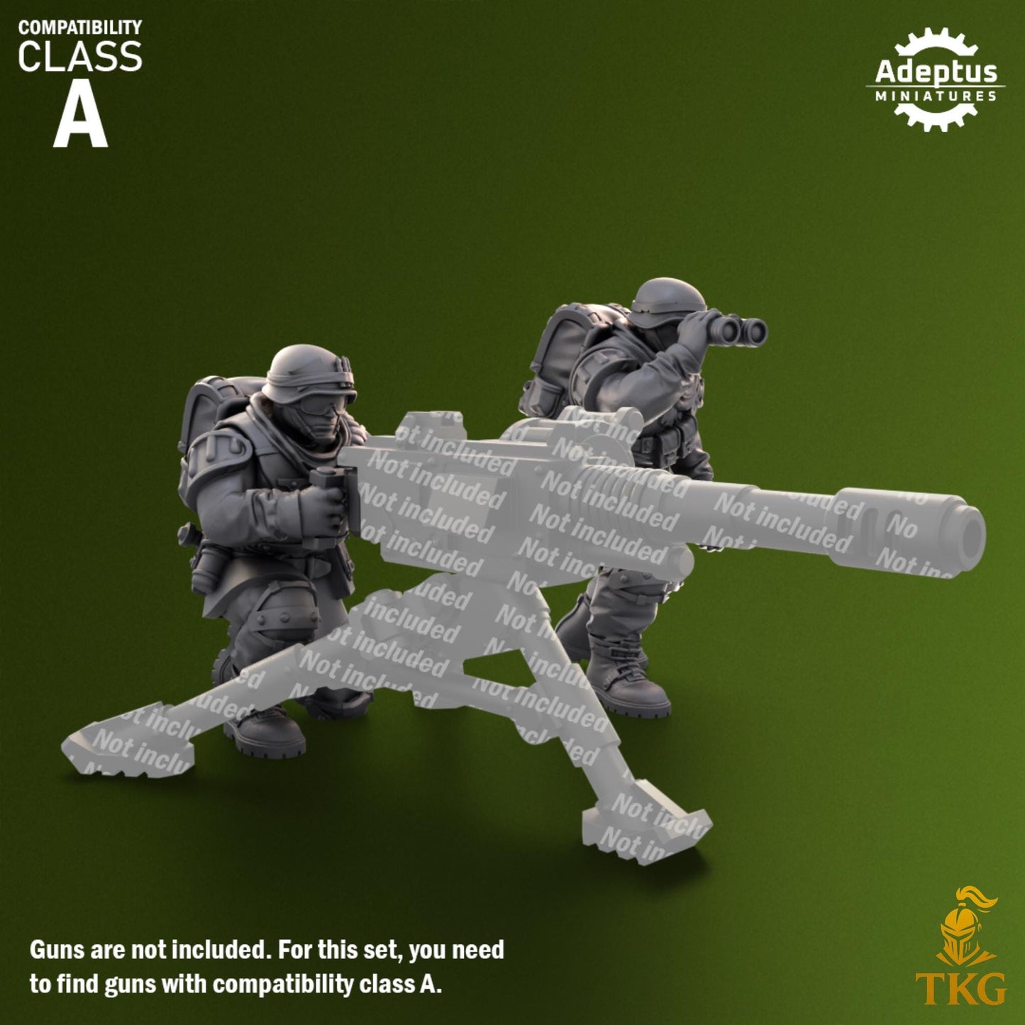 Shellcord Troopers Heavy Weapons Operators by Adeptus Miniatures | 3D printed Tabletop Miniatures