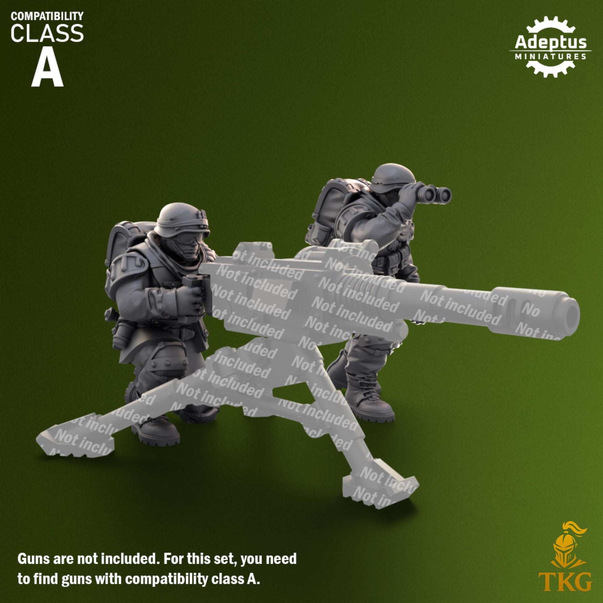 Shellcord Troopers Heavy Weapons Operators by Adeptus Miniatures | 3D printed Tabletop Miniatures