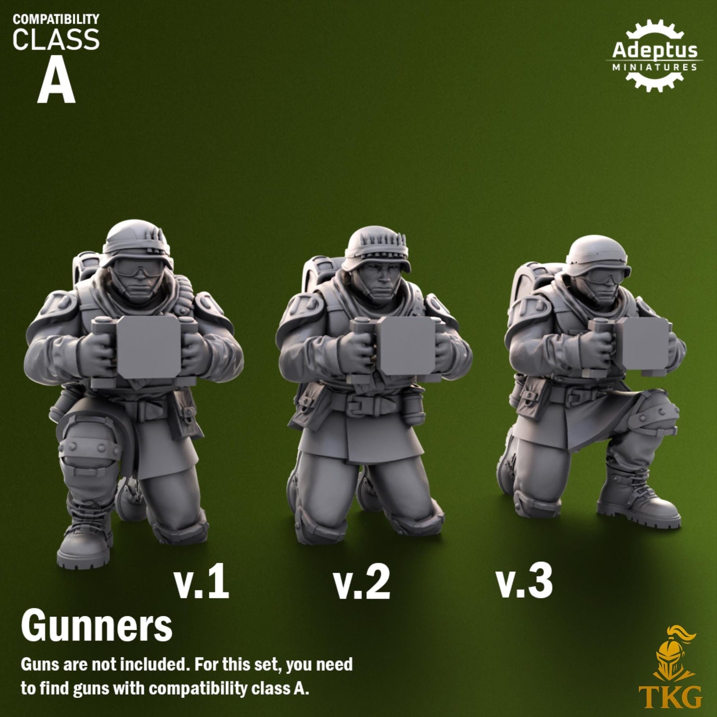 Shellcord Troopers Heavy Weapons Operators by Adeptus Miniatures | 3D printed Tabletop Miniatures