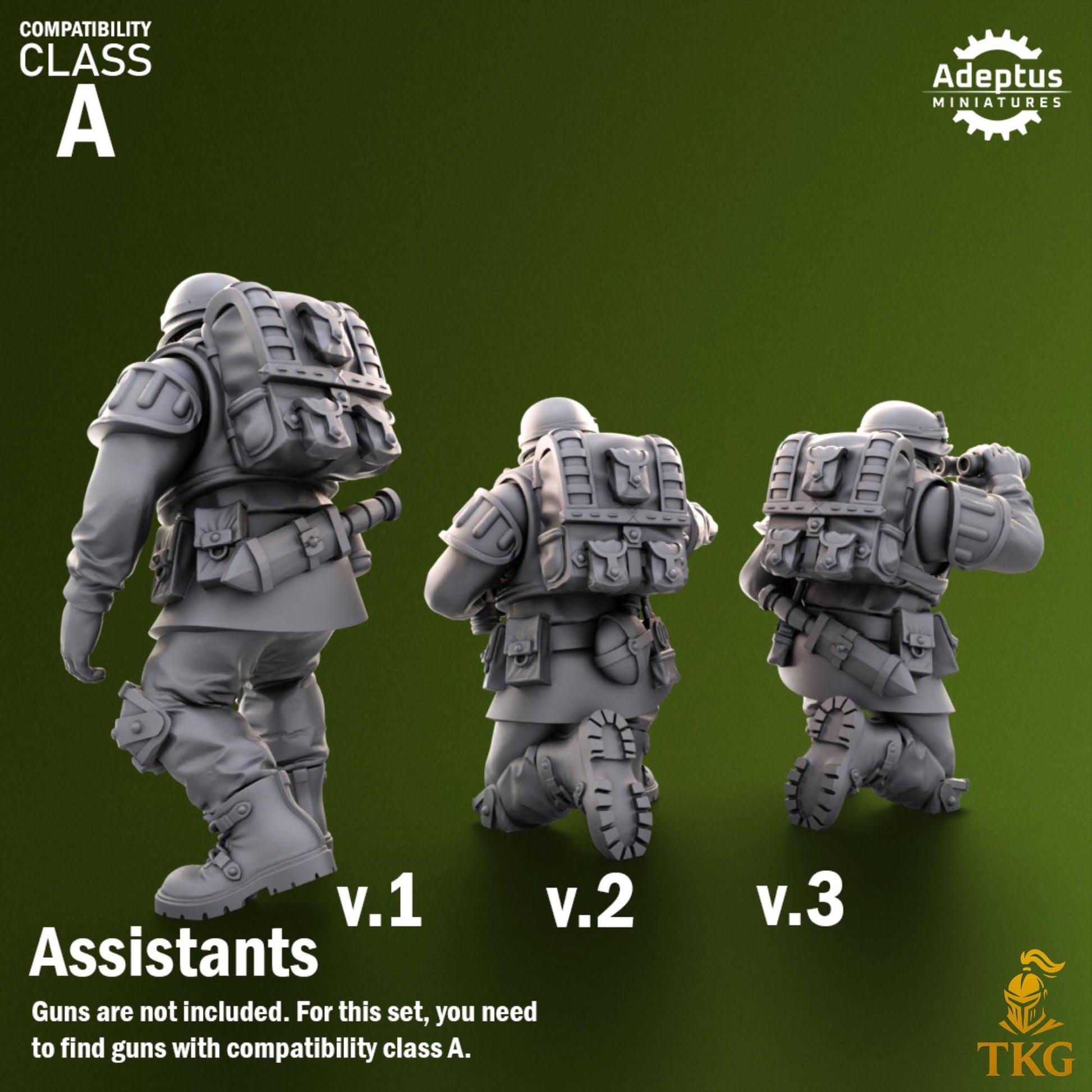 Shellcord Troopers Heavy Weapons Operators by Adeptus Miniatures | 3D printed Tabletop Miniatures