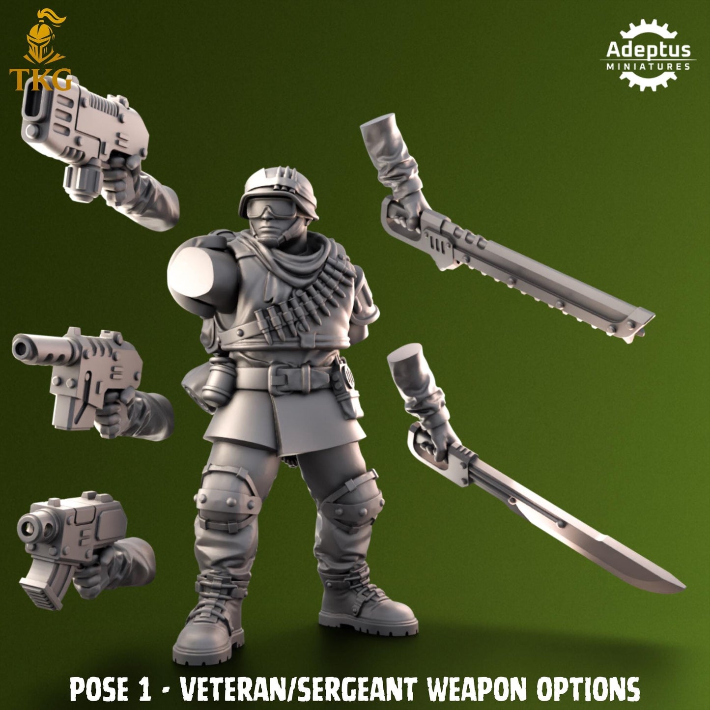 Shellcord Troopers Command Squad by Adeptus Miniatures | 3D printed Tabletop Miniatures