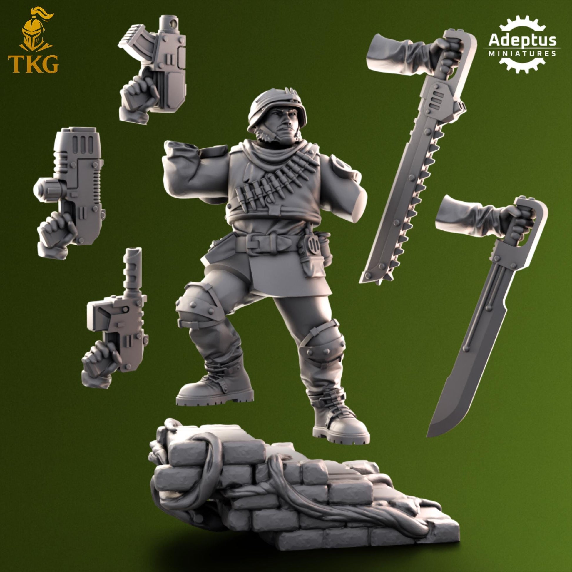Shellcord Troopers Commander by Adeptus Miniatures | 3D printed Tabletop Miniatures