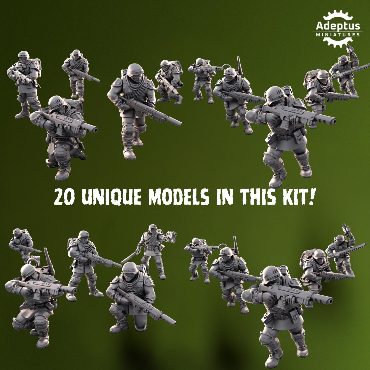 Shellcord Troopers Squad by Adeptus Miniatures | 3D printed Tabletop Miniatures