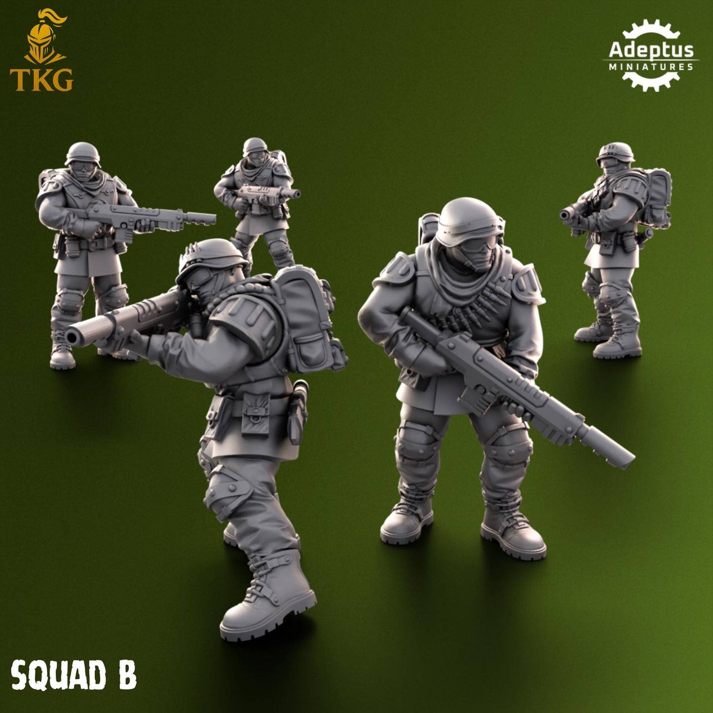 Shellcord Troopers Squad by Adeptus Miniatures | 3D printed Tabletop Miniatures