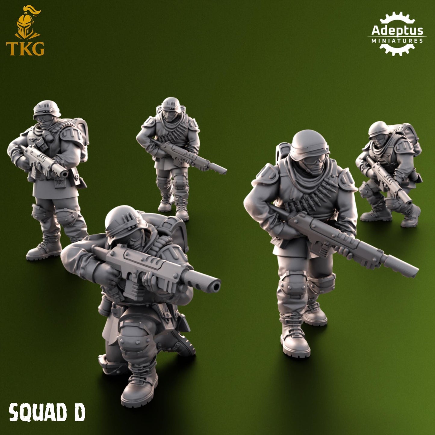 Shellcord Troopers Squad by Adeptus Miniatures | 3D printed Tabletop Miniatures