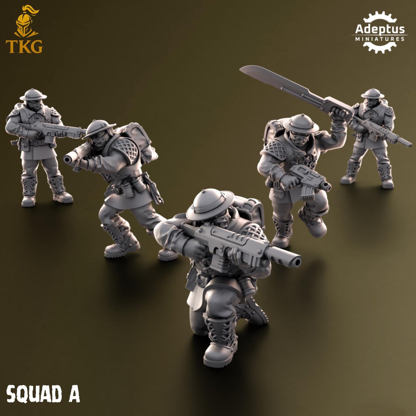 Sunclaw Regiment Squad by Adeptus Miniatures | 3D printed Tabletop Miniatures