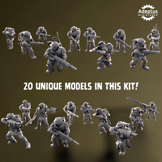 Sunclaw Regiment Squad by Adeptus Miniatures | 3D printed Tabletop Miniatures