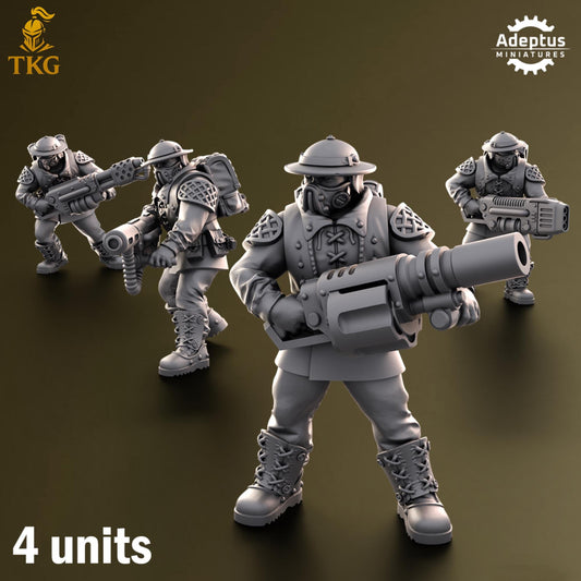 Sunclaw Regiment Special Weapons Team by Adeptus Miniatures | 3D printed Tabletop Miniatures