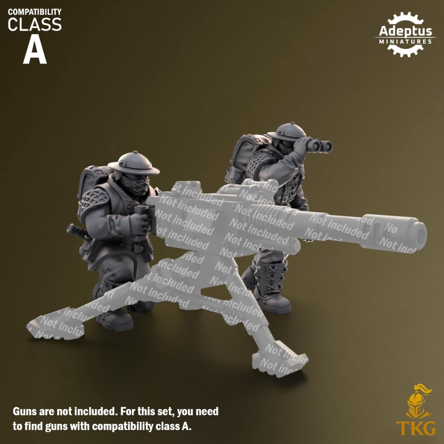 Sunclaw Regiment Heavy Weapons Operators by Adeptus Miniatures | 3D printed Tabletop Miniatures