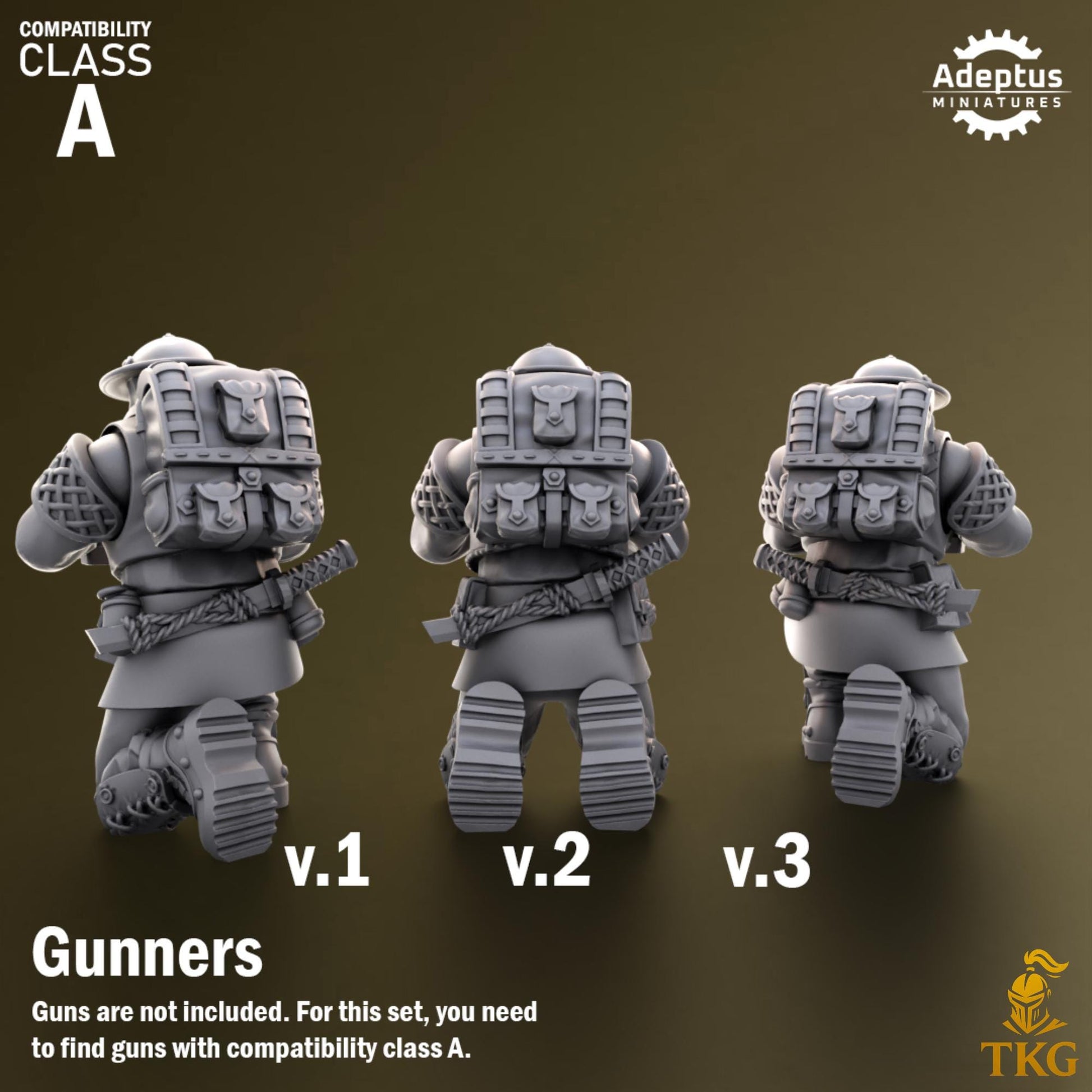 Sunclaw Regiment Heavy Weapons Operators by Adeptus Miniatures | 3D printed Tabletop Miniatures