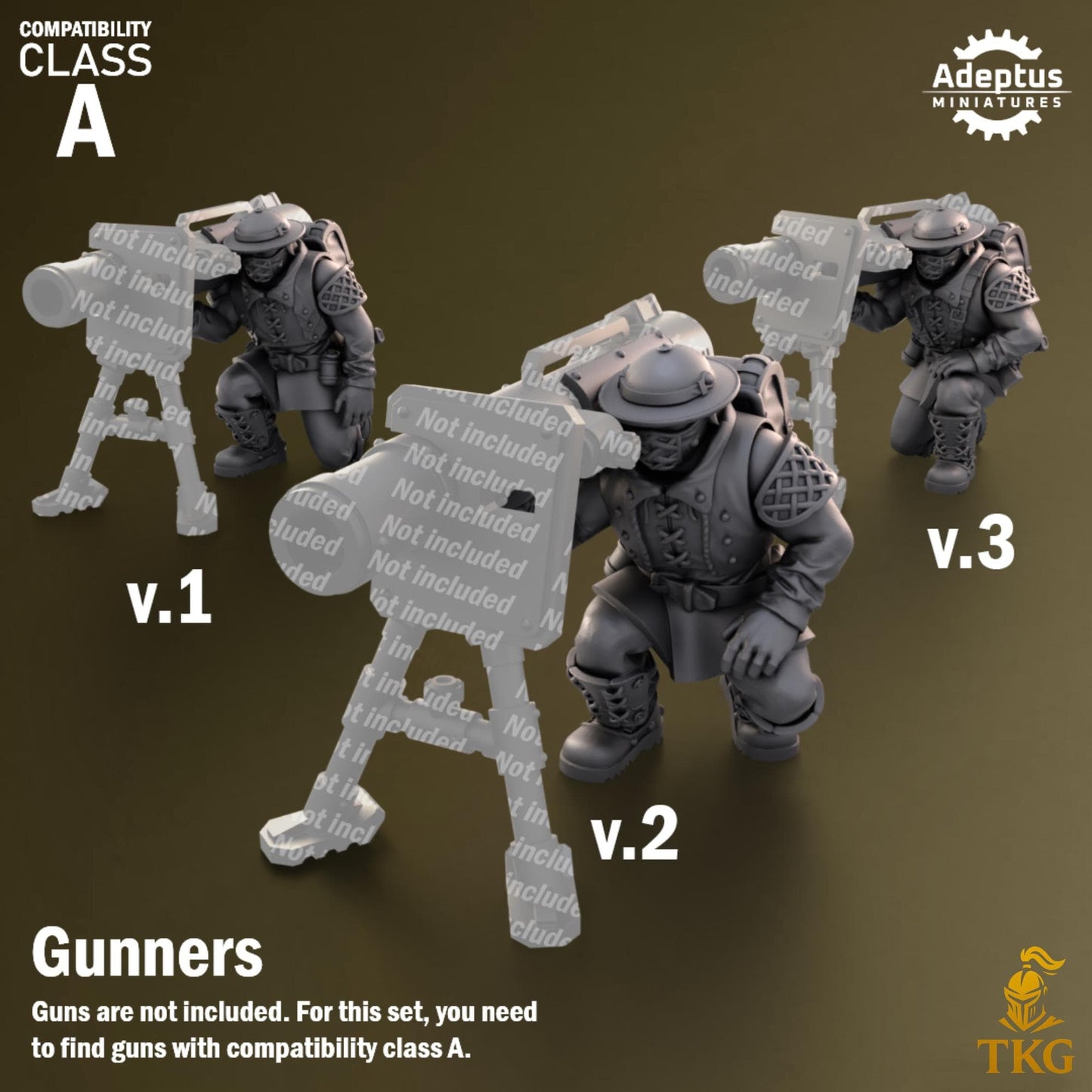 Sunclaw Regiment Heavy Weapons Operators by Adeptus Miniatures | 3D printed Tabletop Miniatures