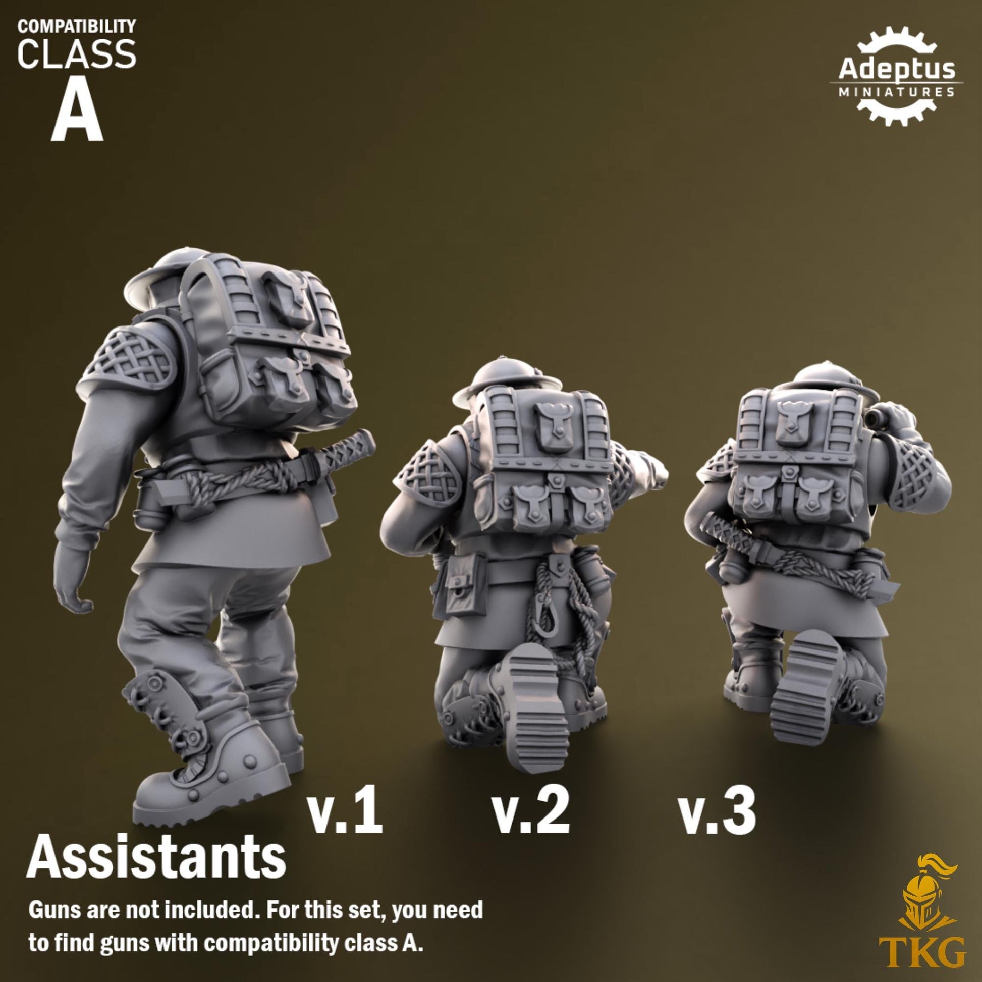 Sunclaw Regiment Heavy Weapons Operators by Adeptus Miniatures | 3D printed Tabletop Miniatures