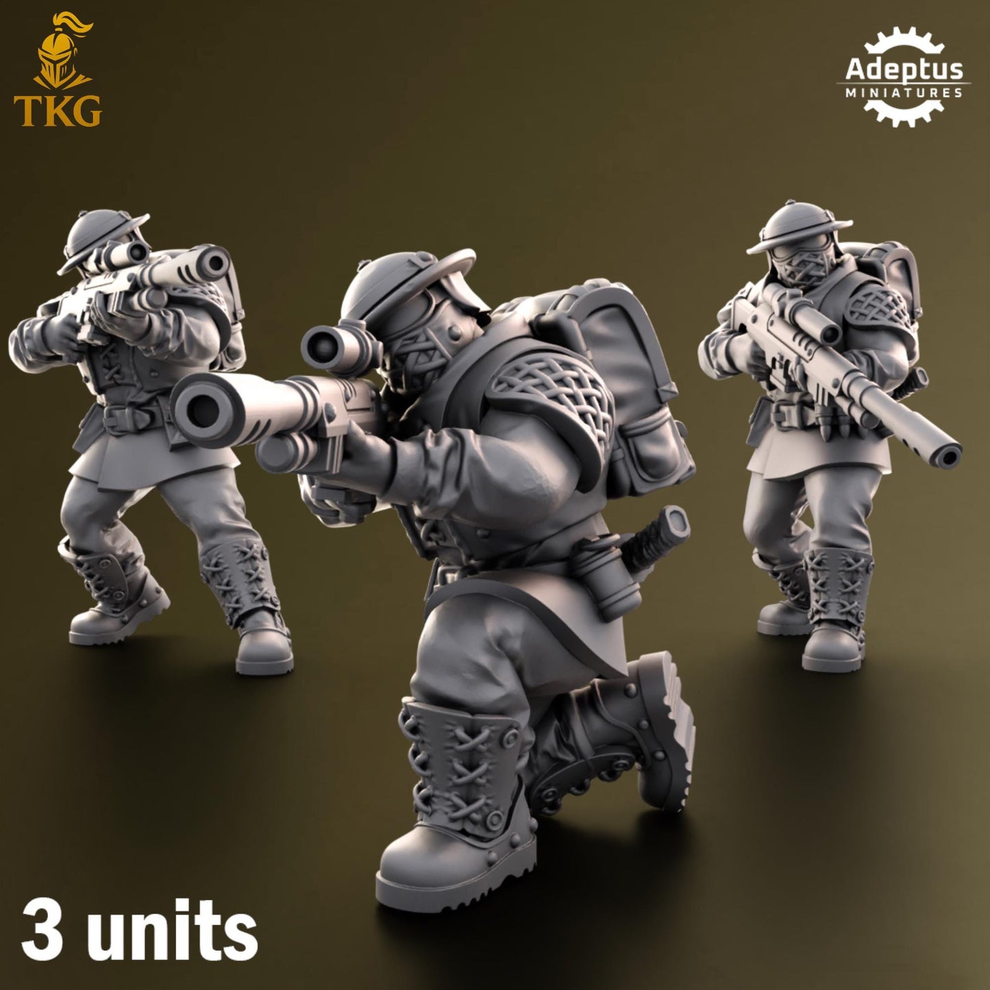Sunclaw Regiment Snipers by Adeptus Miniatures | 3D printed Tabletop Miniatures