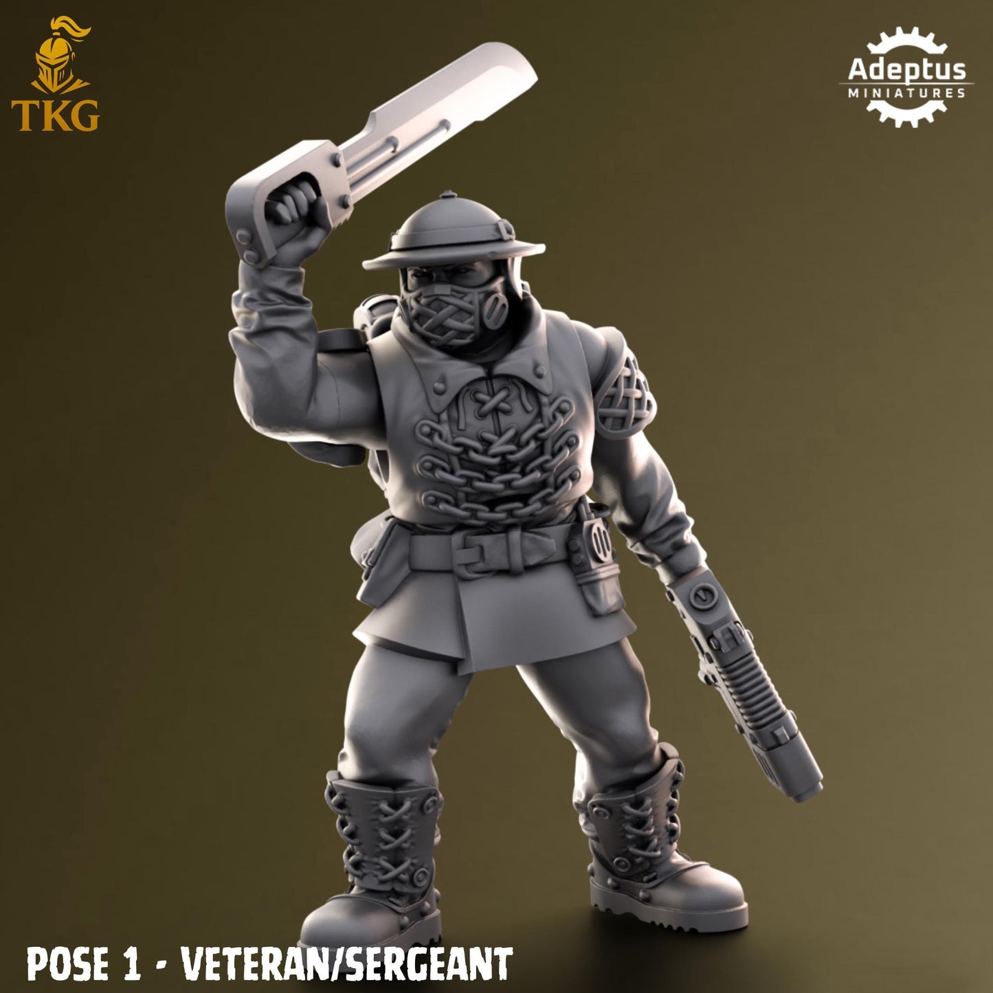 Sunclaw Regiment Command Squad by Adeptus Miniatures | 3D printed Tabletop Miniatures