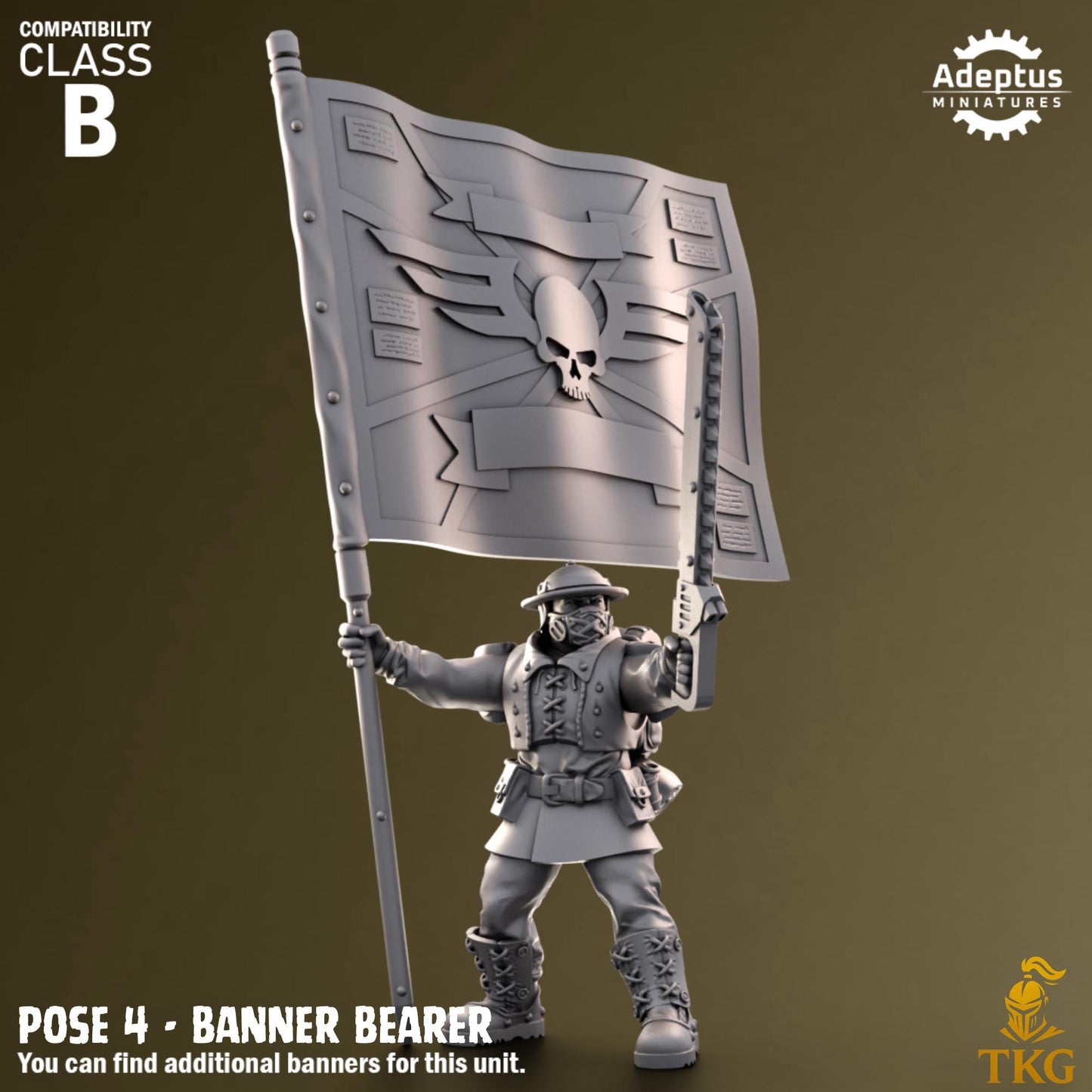 Sunclaw Regiment Command Squad by Adeptus Miniatures | 3D printed Tabletop Miniatures