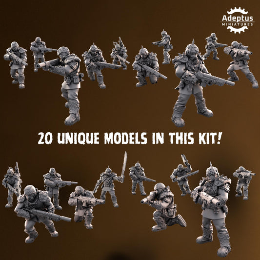 Sporeblight Regiment Squad by Adeptus Miniatures | 3D printed Tabletop Miniatures