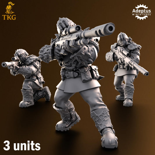 Sporeblight Regiment Snipers by Adeptus Miniatures | 3D printed Tabletop Miniatures