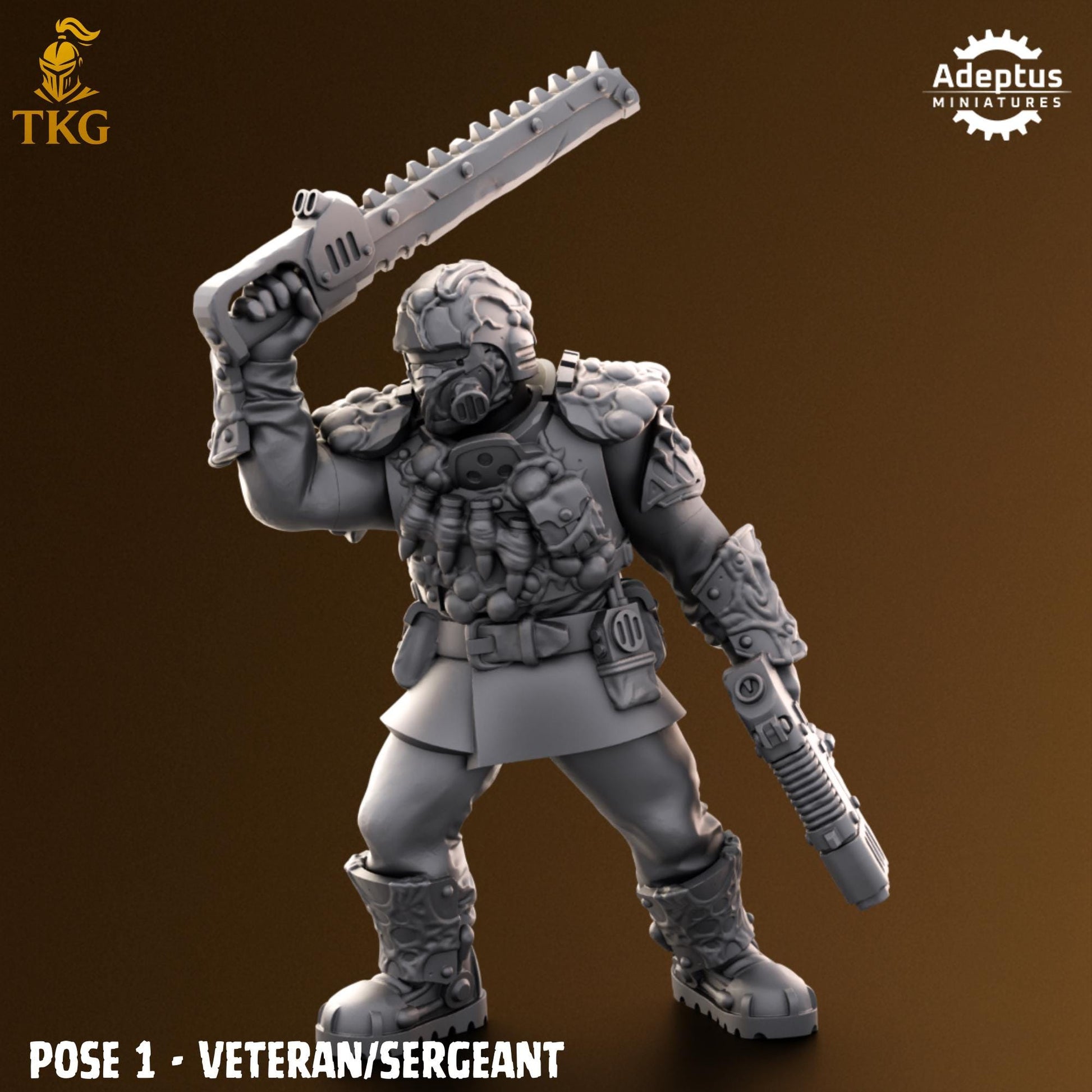 Sporeblight Regiment Command Squad by Adeptus Miniatures | 3D printed Tabletop Miniatures
