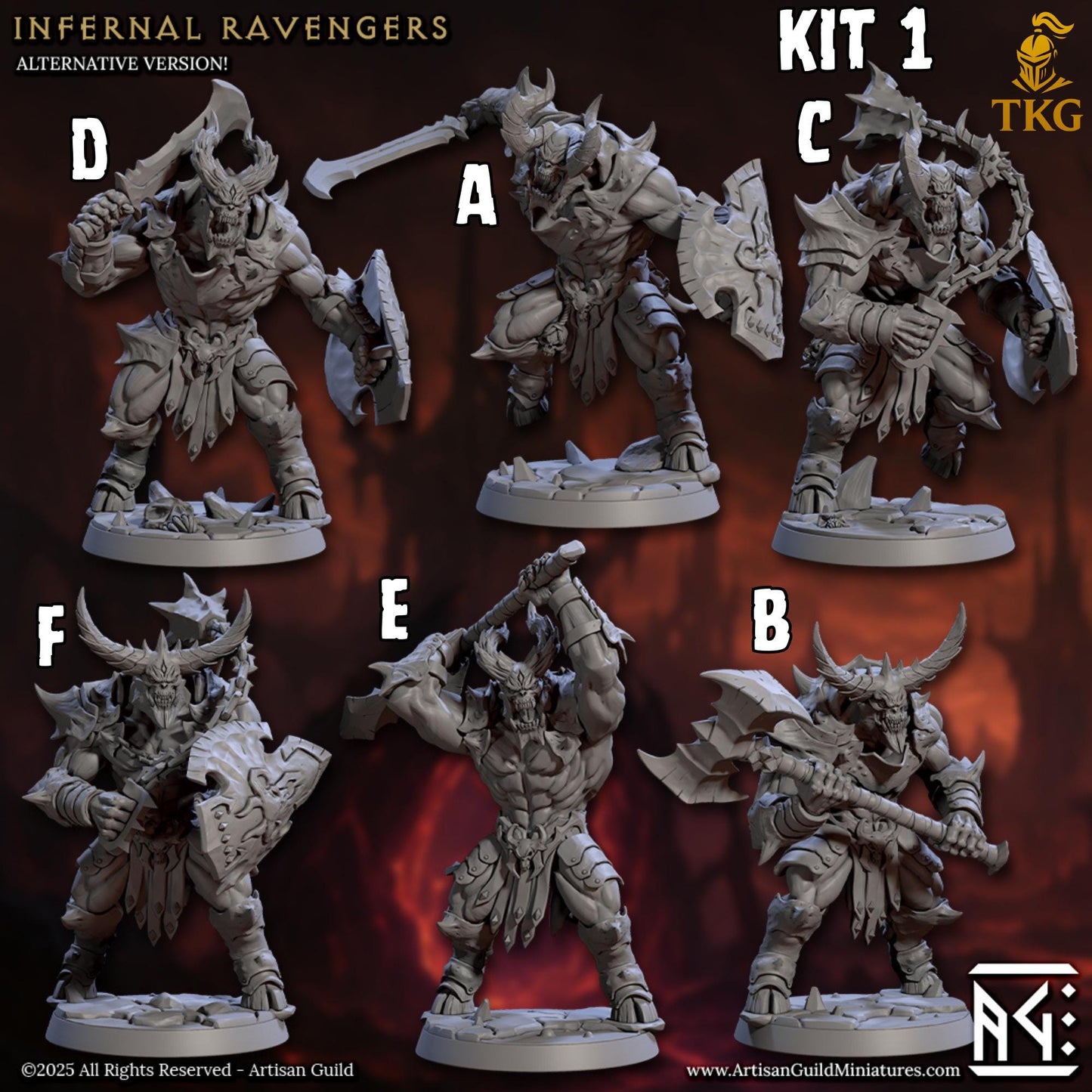 The Infernal Legion by Artisan Guild | 3D Printed Miniatures | Fantasy Models
