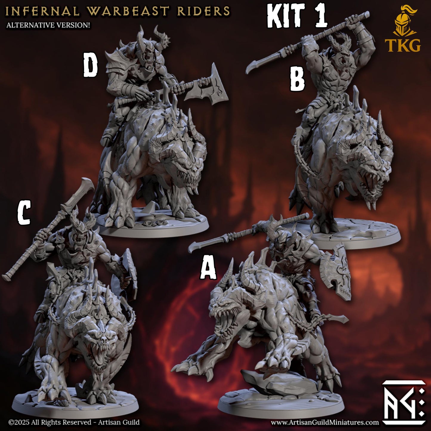 The Infernal Legion by Artisan Guild | 3D Printed Miniatures | Fantasy Models