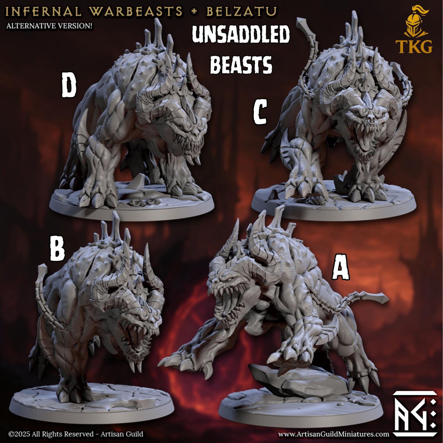 The Infernal Legion by Artisan Guild | 3D Printed Miniatures | Fantasy Models