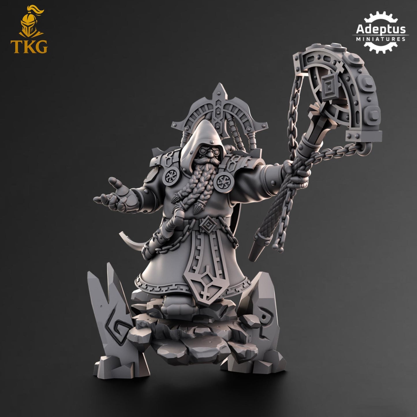 Rune Seer - Dwarves by Adeptus Miniatures | 3D printed Tabletop Miniatures