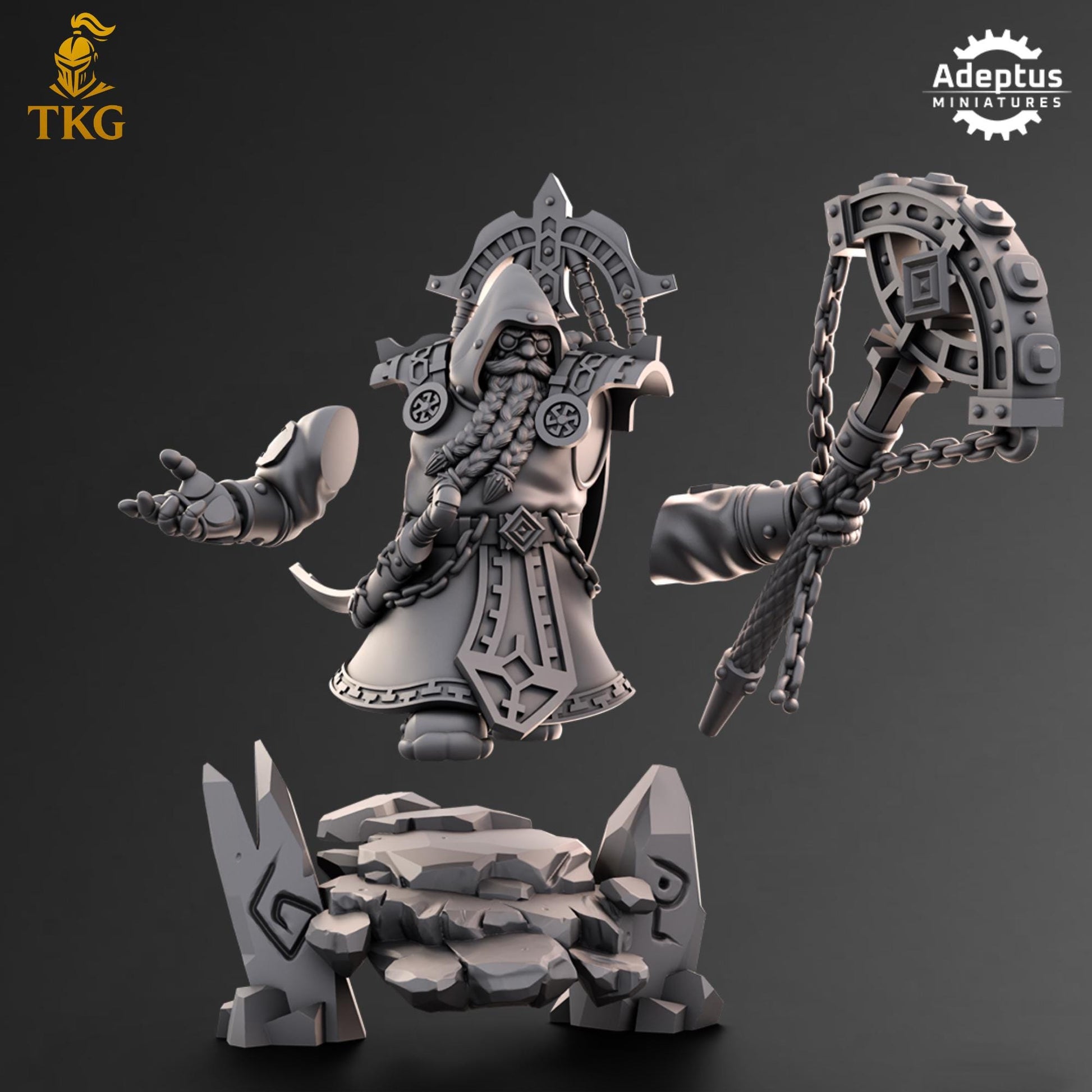Rune Seer - Dwarves by Adeptus Miniatures | 3D printed Tabletop Miniatures