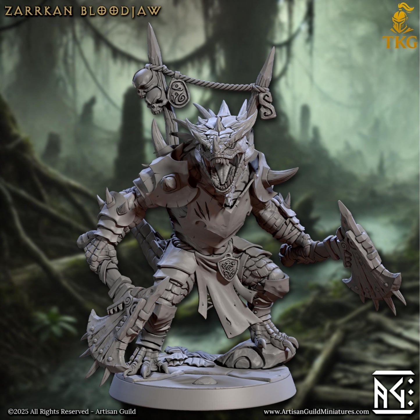 Lizardmen of Falgor Swamp by Artisan Guild | 3D Printed Miniatures | Fantasy Models