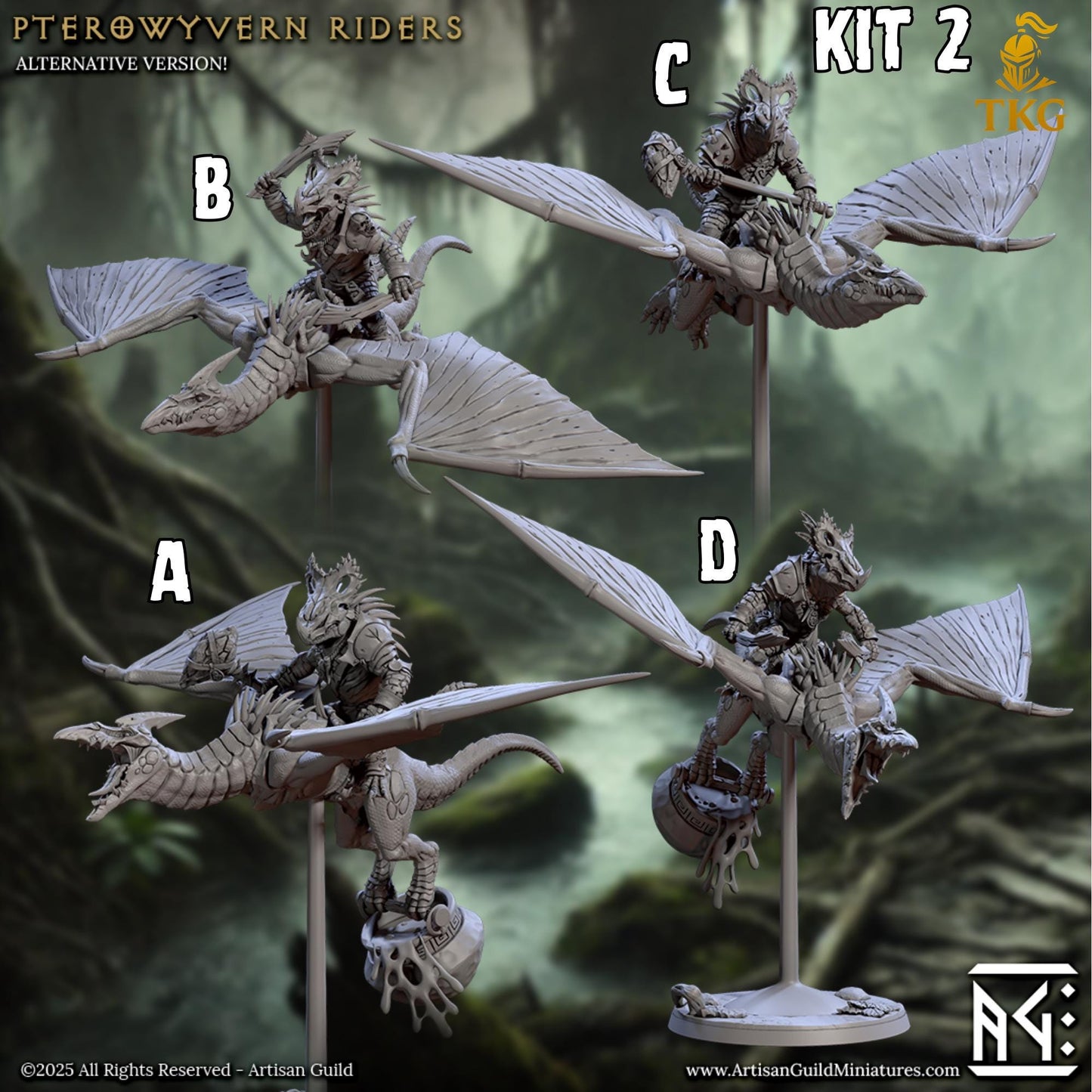 Lizardmen of Falgor Swamp by Artisan Guild | 3D Printed Miniatures | Fantasy Models