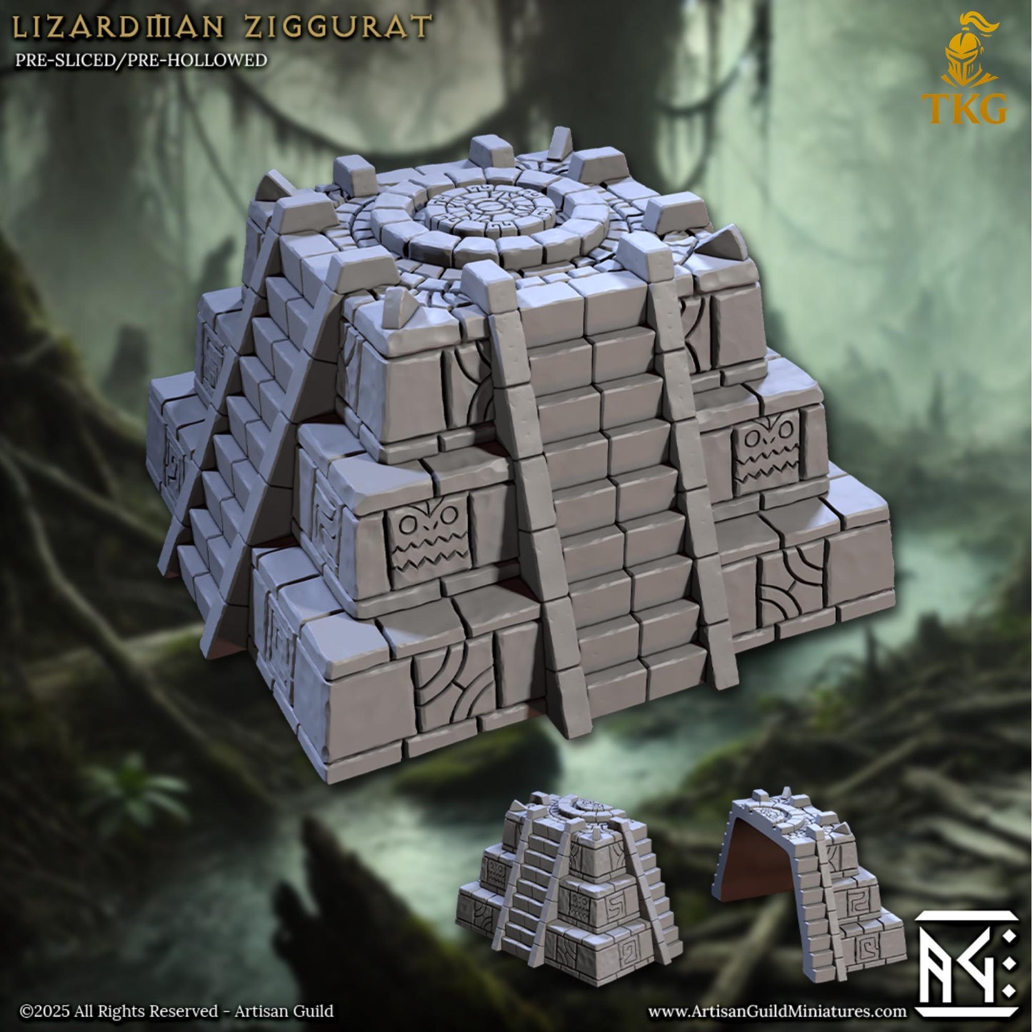 Lizardmen of Falgor Swamp by Artisan Guild | 3D Printed Miniatures | Fantasy Models