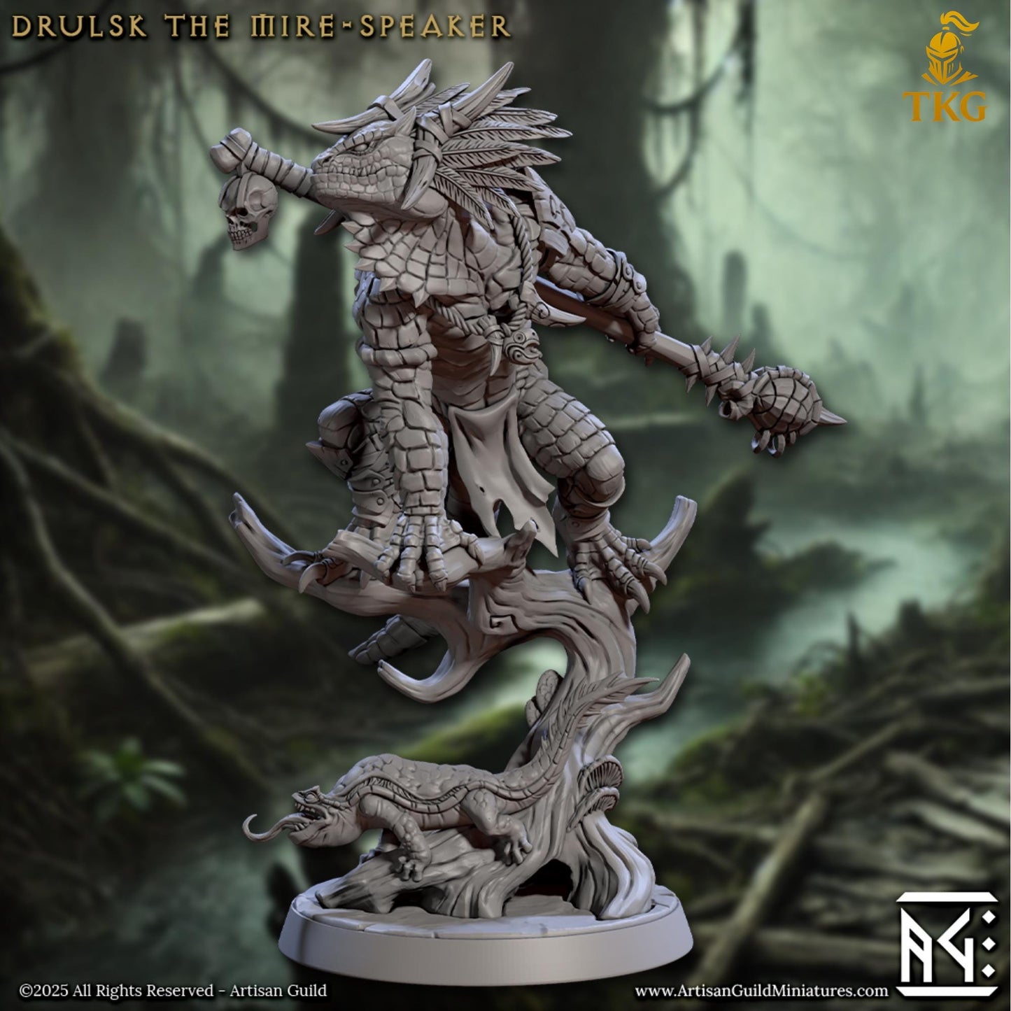 Lizardmen of Falgor Swamp by Artisan Guild | 3D Printed Miniatures | Fantasy Models