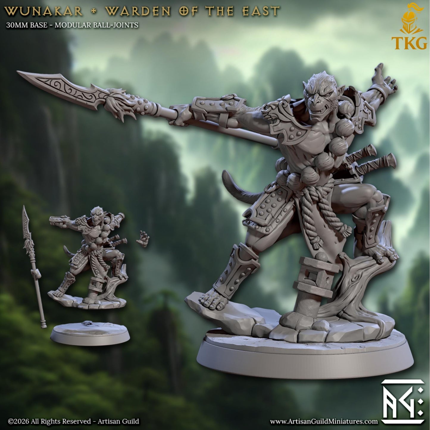 Legend of the Vanara Monks by Artisan Guild | 3D Printed Miniatures | Fantasy Models
