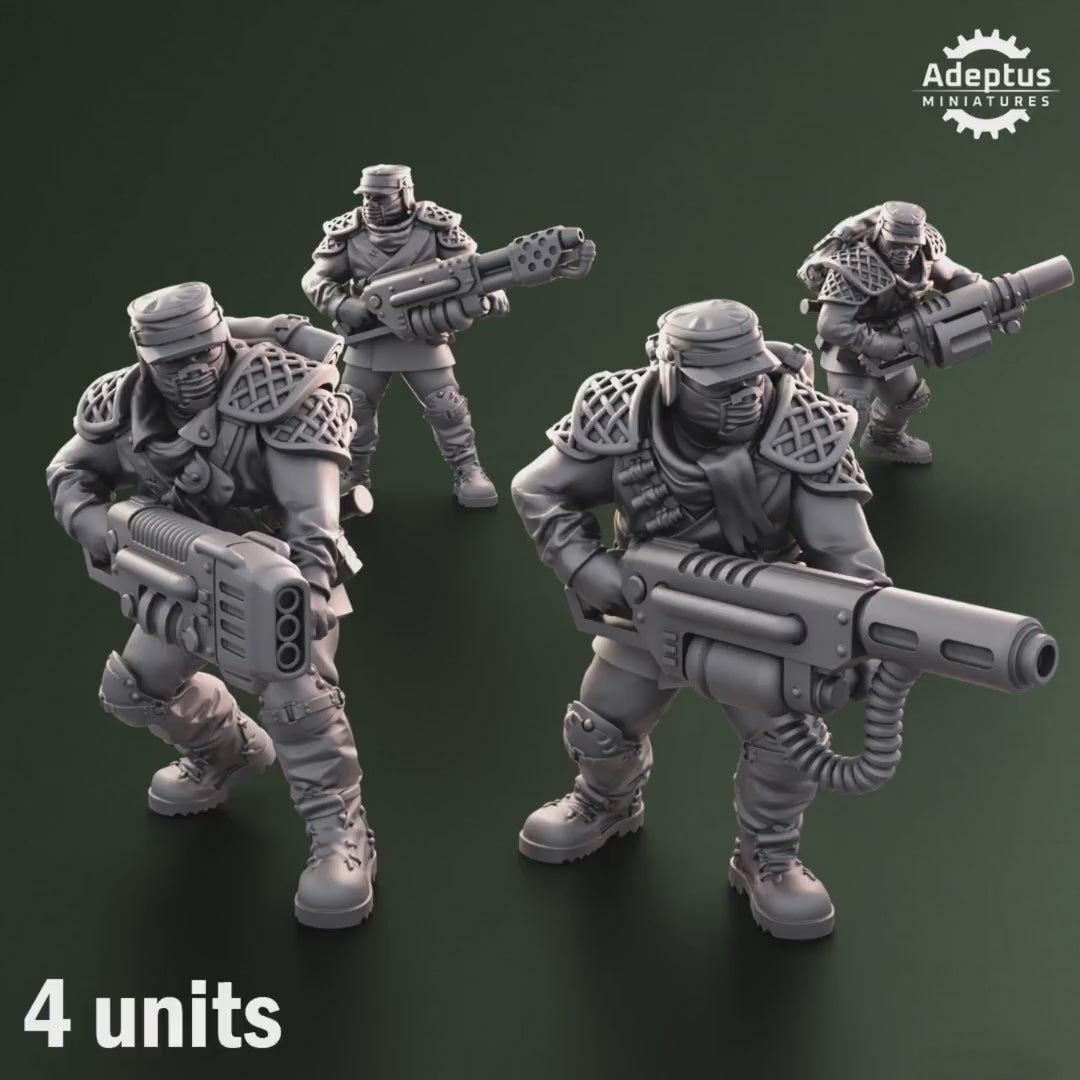 Sunscorch Regiment Special Weapons Team by Adeptus Miniatures | 3D printed Tabletop Miniatures
