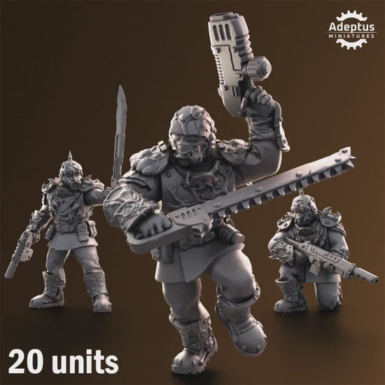 Sporeblight Regiment Squad by Adeptus Miniatures | 3D printed Tabletop Miniatures