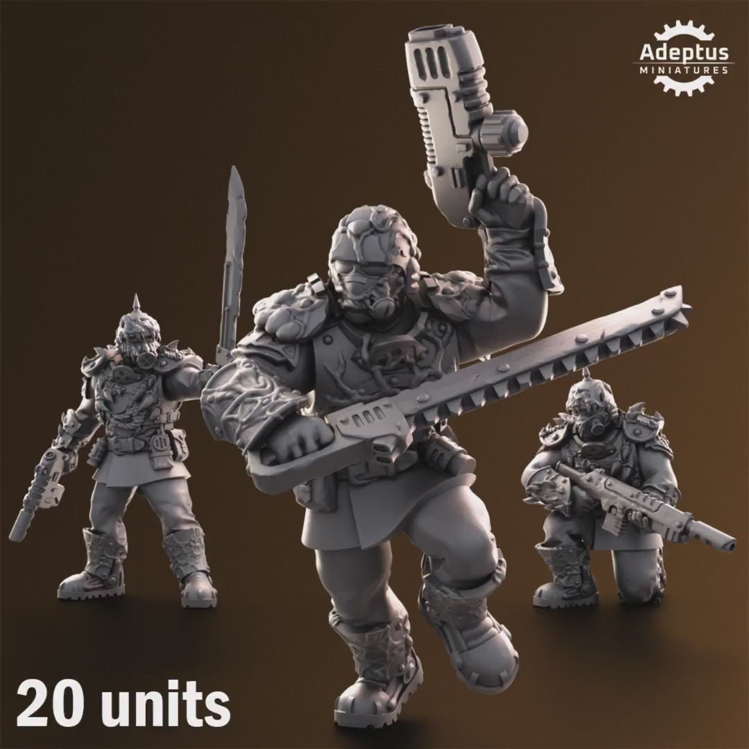 Sporeblight Regiment Squad by Adeptus Miniatures | 3D printed Tabletop Miniatures
