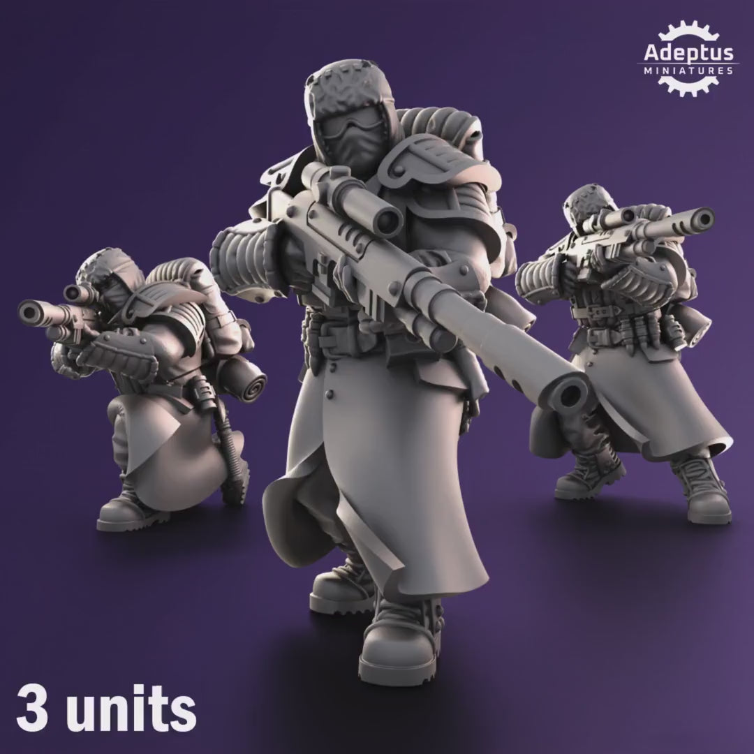Iceward Division Snipers by Adeptus Miniatures | 3D printed Tabletop Miniatures