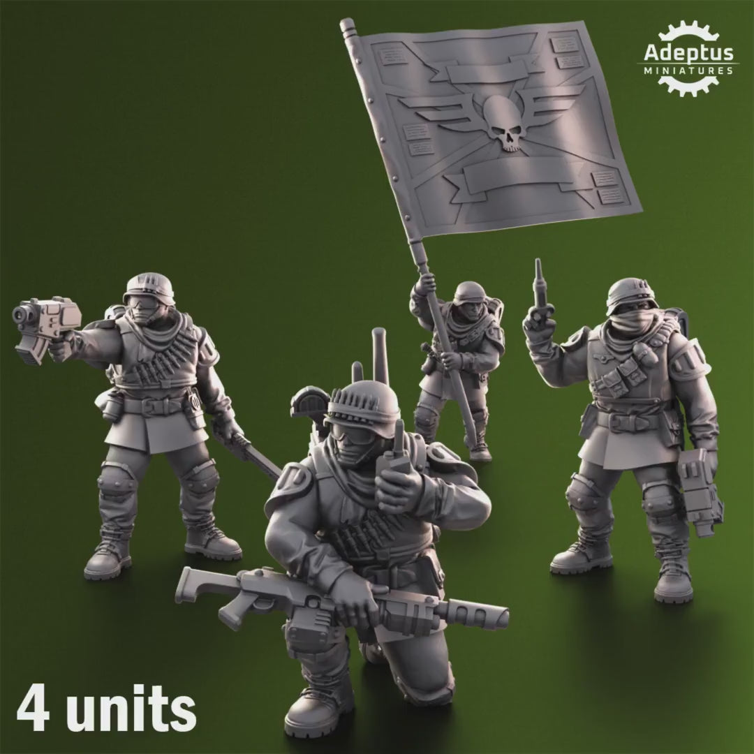 Shellcord Troopers Command Squad by Adeptus Miniatures | 3D printed Tabletop Miniatures