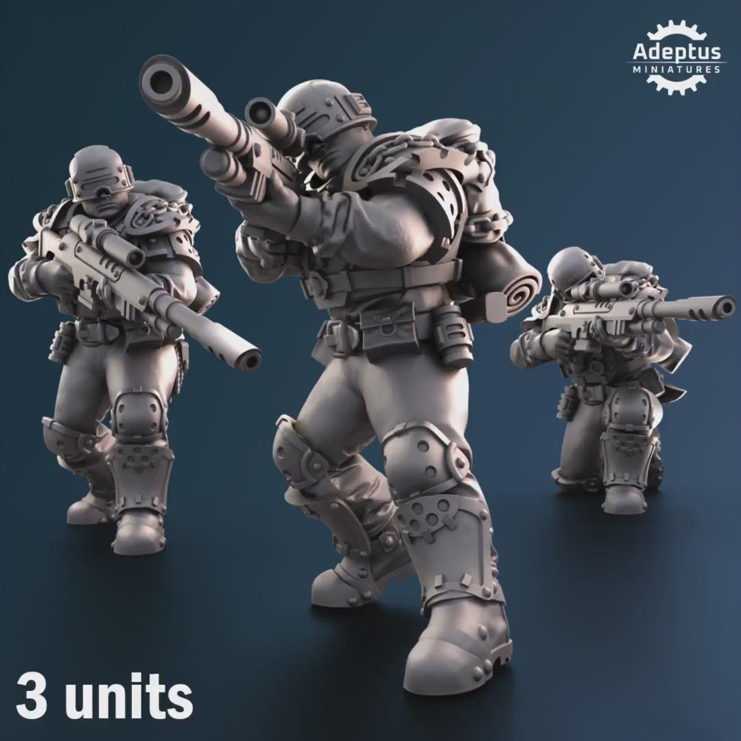Greyplate Troops Snipers by Adeptus Miniatures | 3D printed Tabletop Miniatures